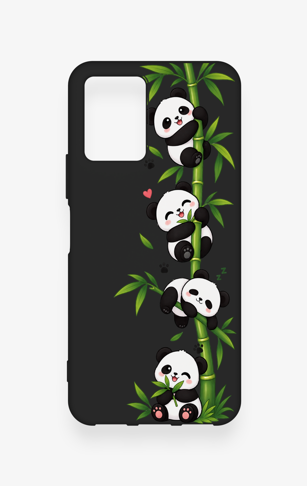 Vivo Y33S Uyumlu Sevimli Panda Bambu Desenli Silikon Kılıf