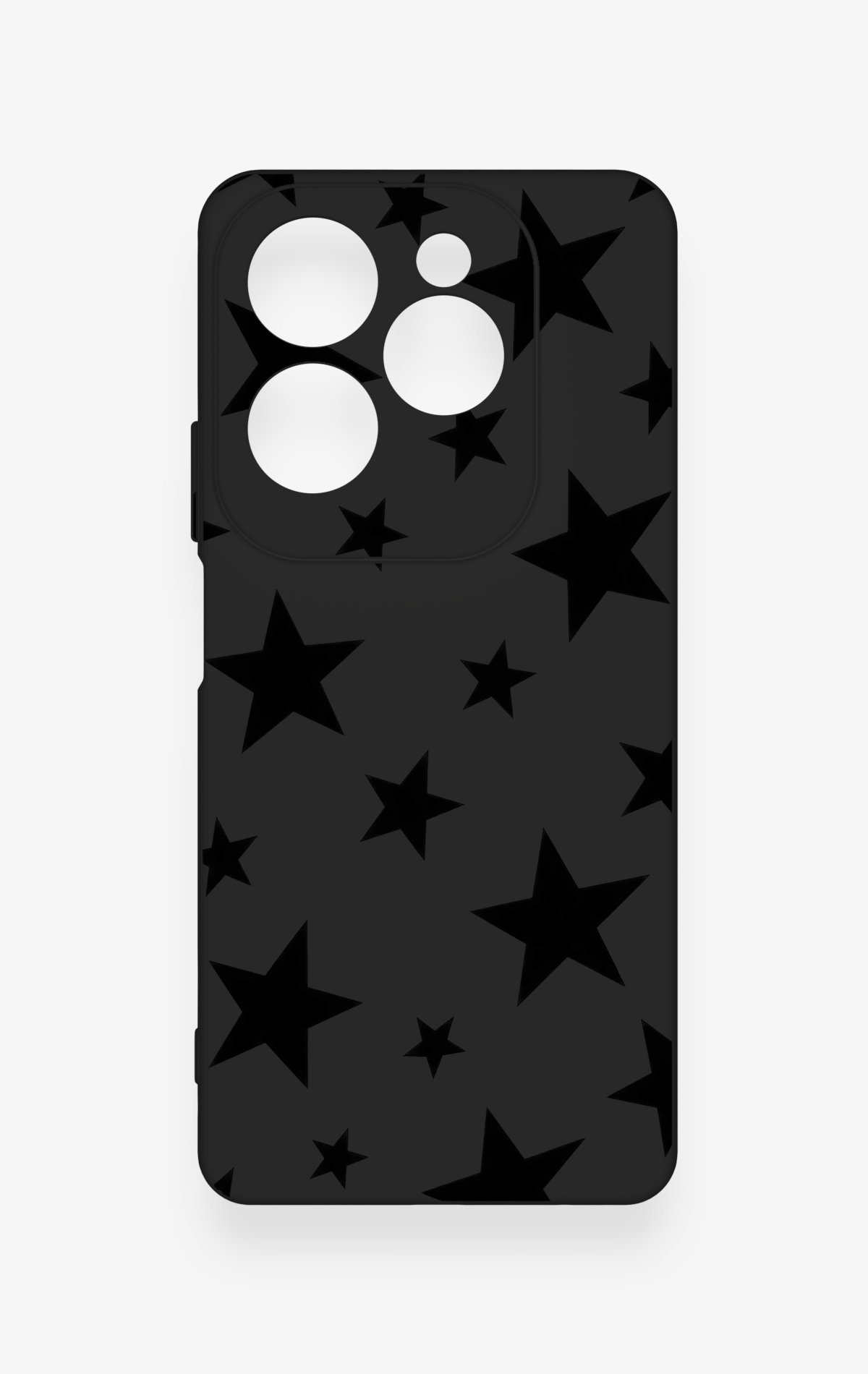 İnfinix Hot 40 Pro Uyumlu Siyah Star Desenli Silikon Kılıf