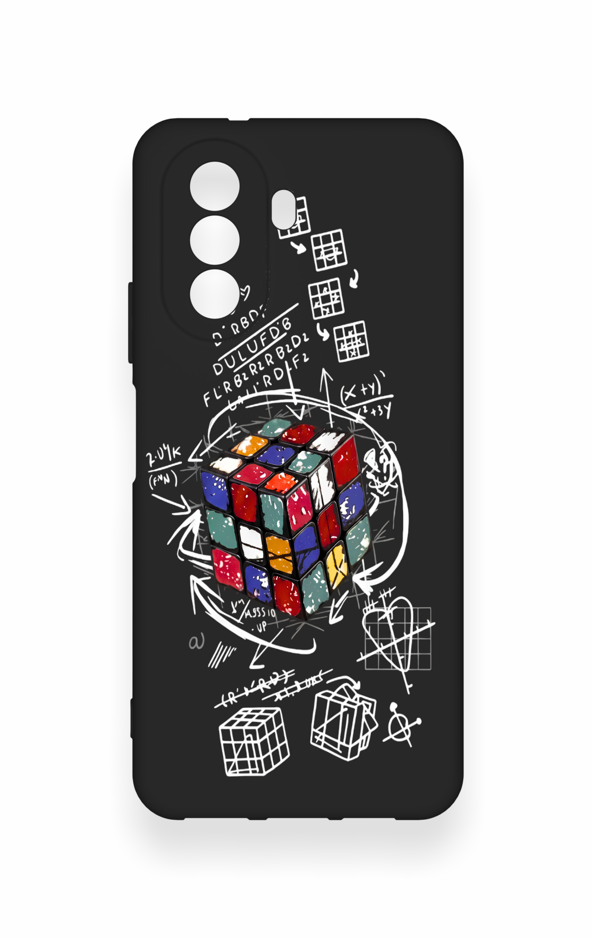 Huawei Nova Y70 Uyumlu Rubik Küb Desenli Silikon Kılıf
