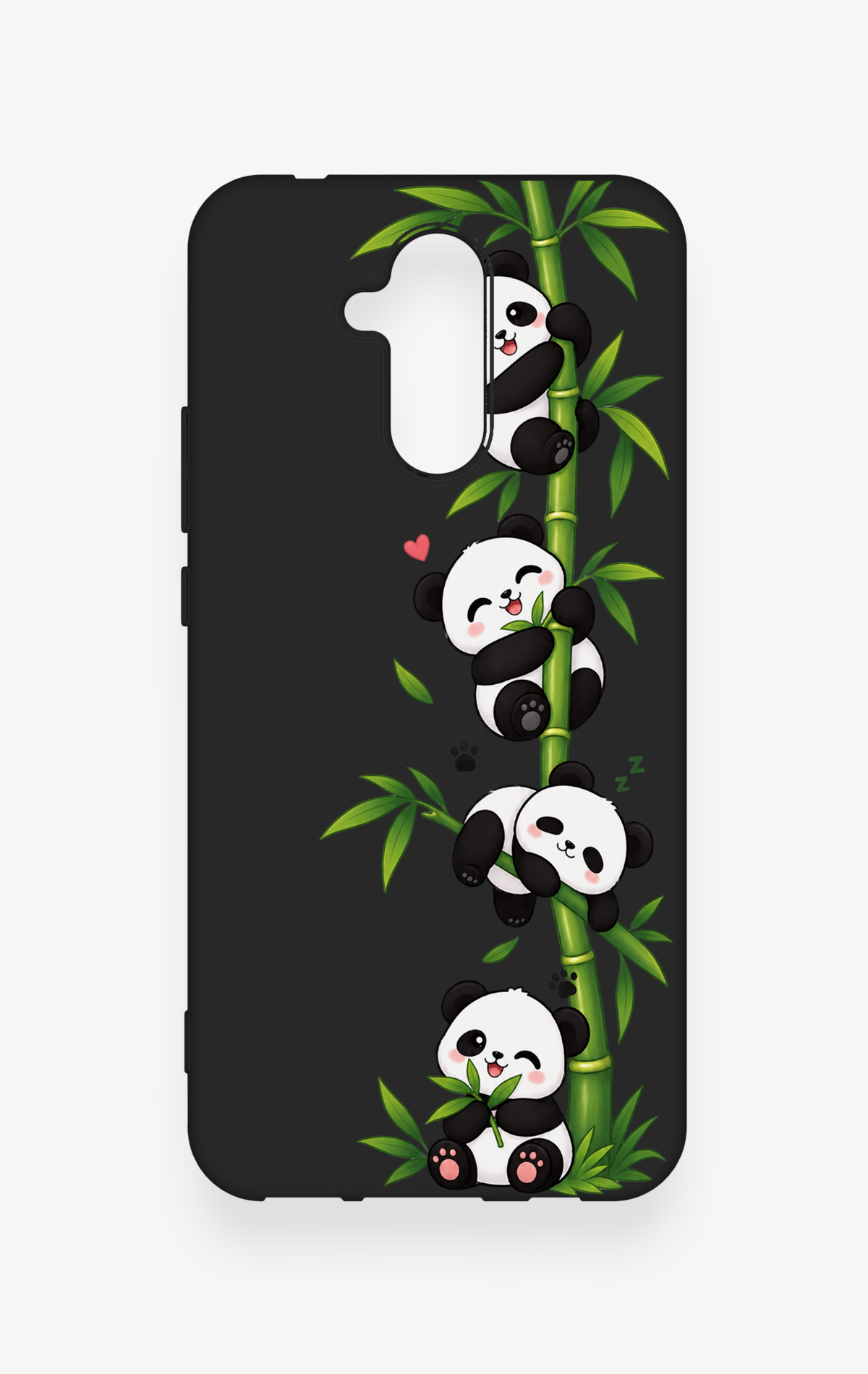 Huawei Mate 20 Lite Uyumlu Sevimli Panda Bambu Desenli Silikon Kılıf
