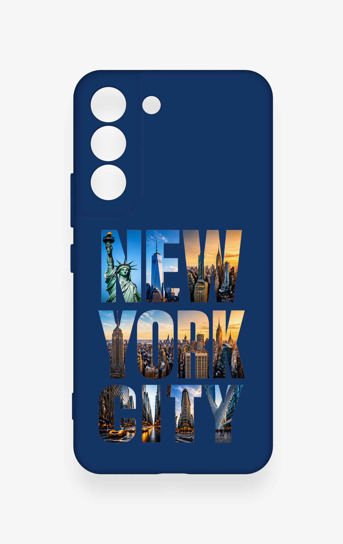 Samsung S22 Uyumlu New York City Desenli Silikon Kılıf
