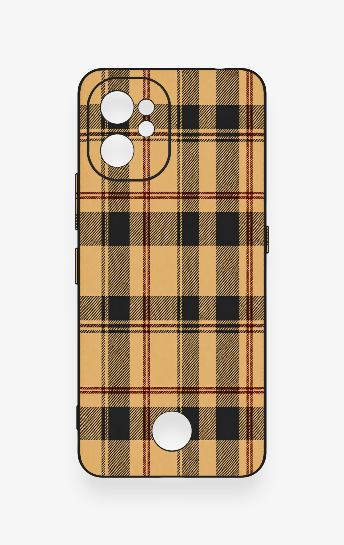 Reeder S19 Max Pro Uyumlu Burberry Ekose Desenli Silikon Kılıf