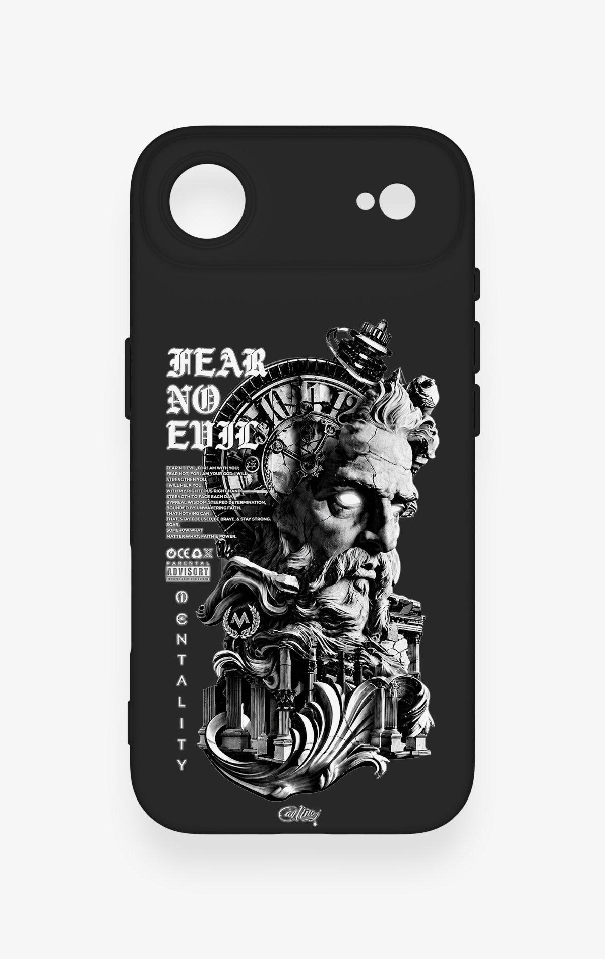 iPhone 17 Air Uyumlu Fear No Evil Desenli Silikon Kılıf