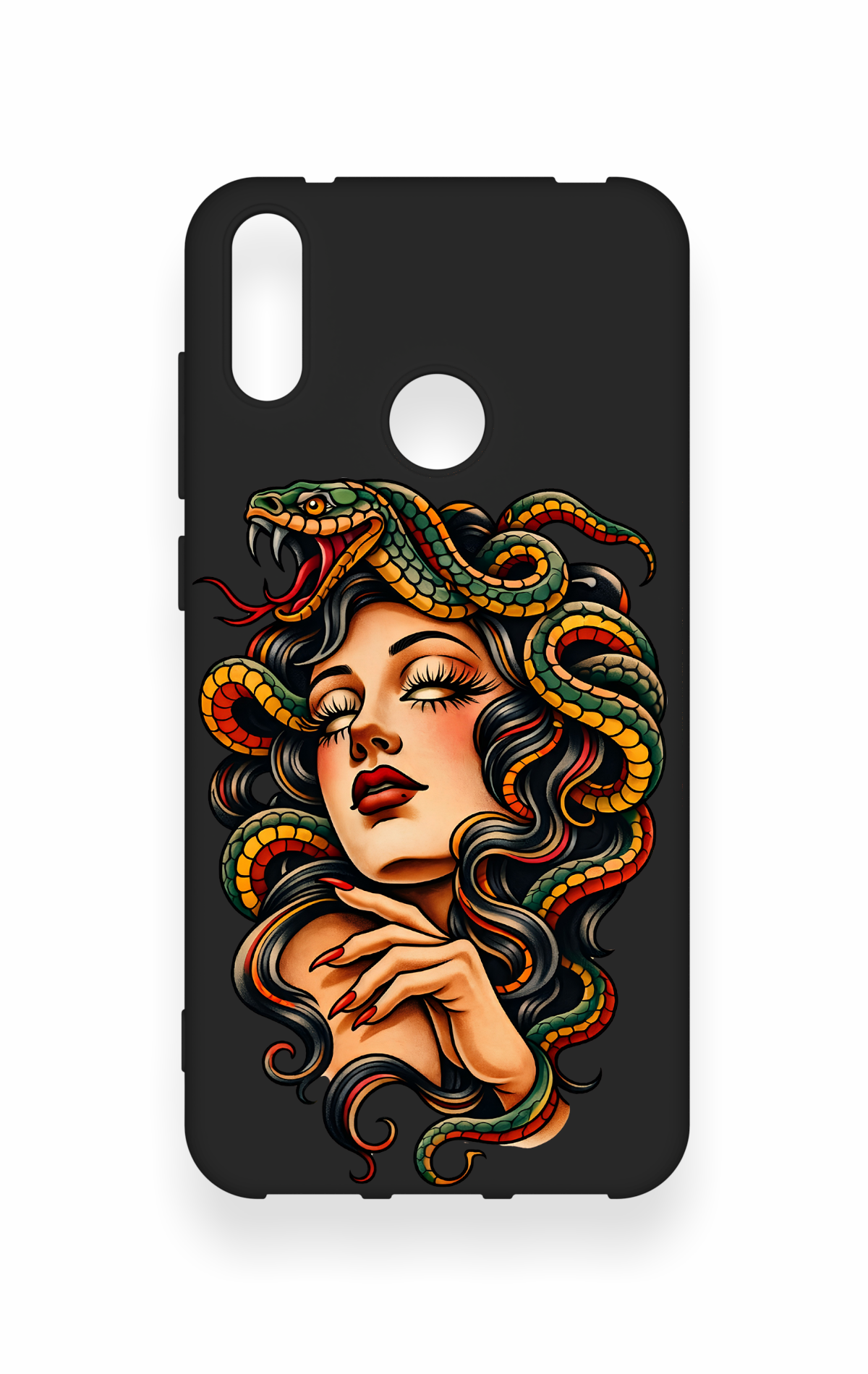 Huawei Y7 2019 Uyumlu Medusa Desenli Silikon Kılıf