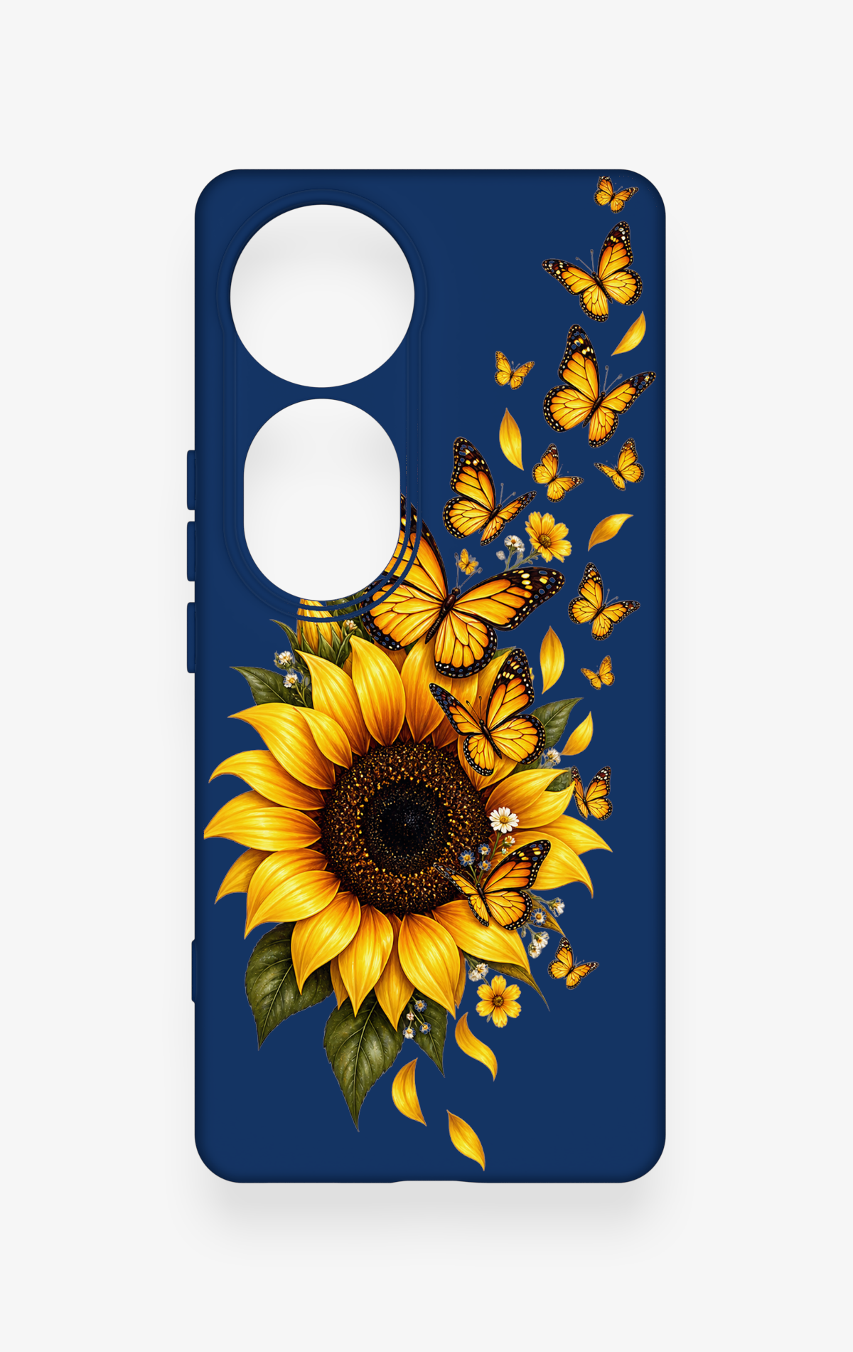 Vivo V40 Uyumlu Ayçiçeği Desenli Silikon Kılıf