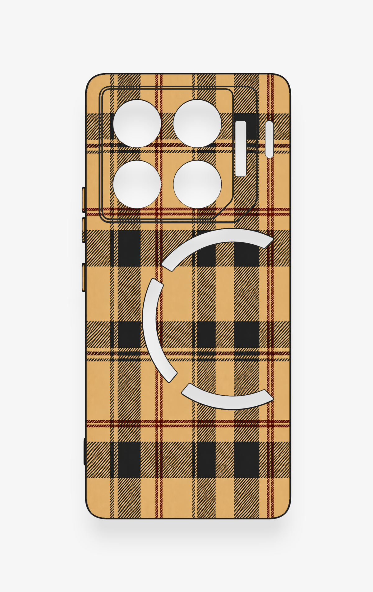 İnfinix Gt 20 Pro Uyumlu Burberry Ekose Desenli Silikon Kılıf
