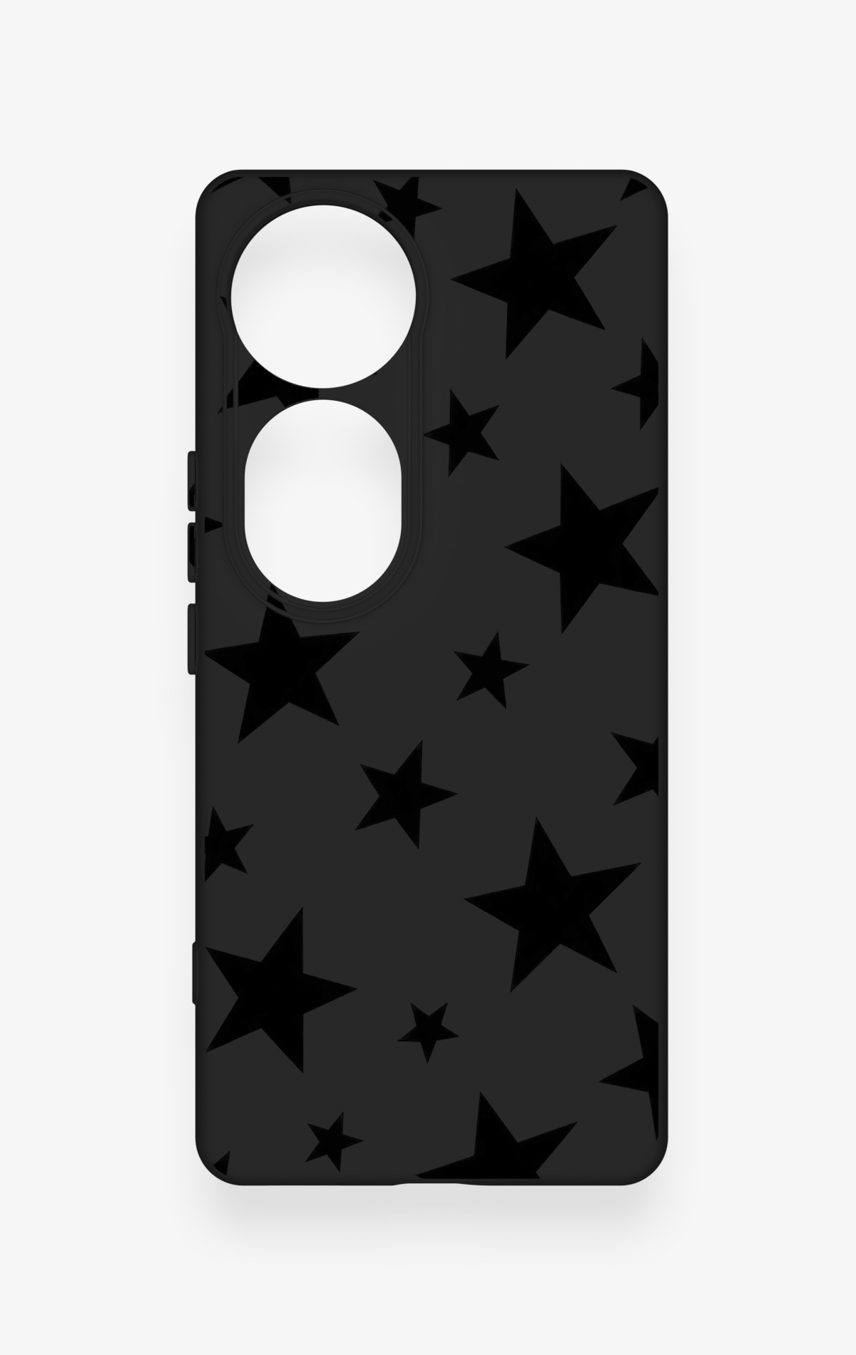 Vivo V40 Uyumlu Siyah Star Desenli Silikon Kılıf
