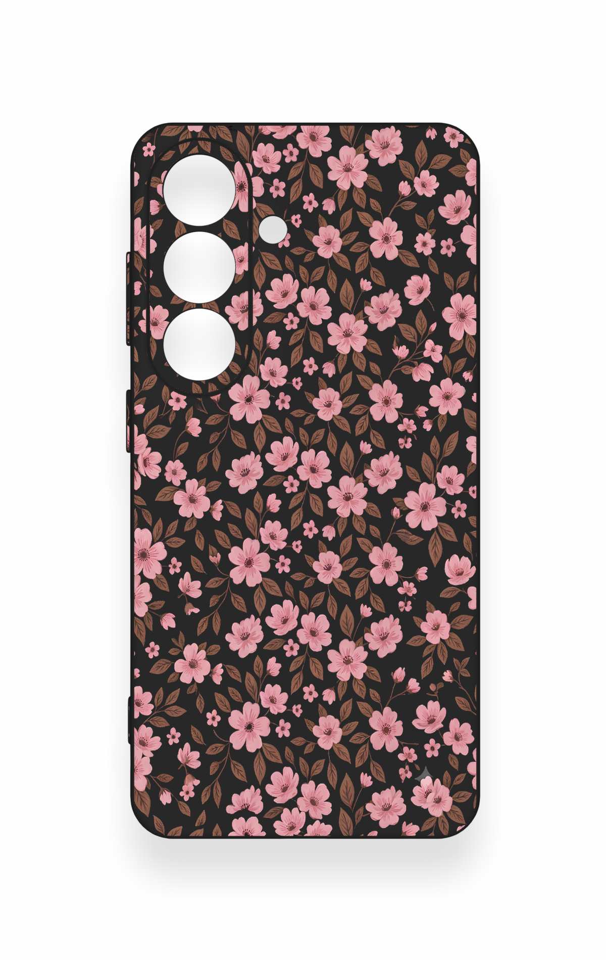 Samsung S26 Uyumlu Mini Pembe Çiçek Desenli Silikon Kılıf