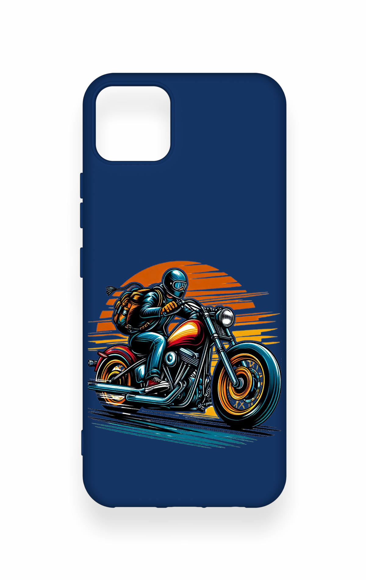 Realme C11 2021 Uyumlu Moto Rider Desenli Silikon Kılıf