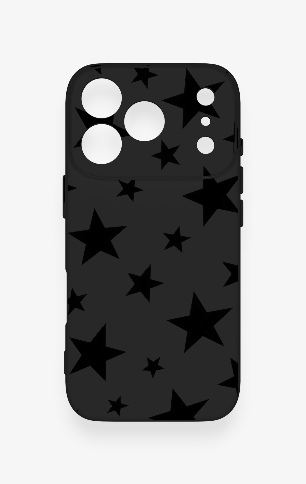 iPhone 17 Pro Uyumlu Siyah Star Desenli Silikon Kılıf