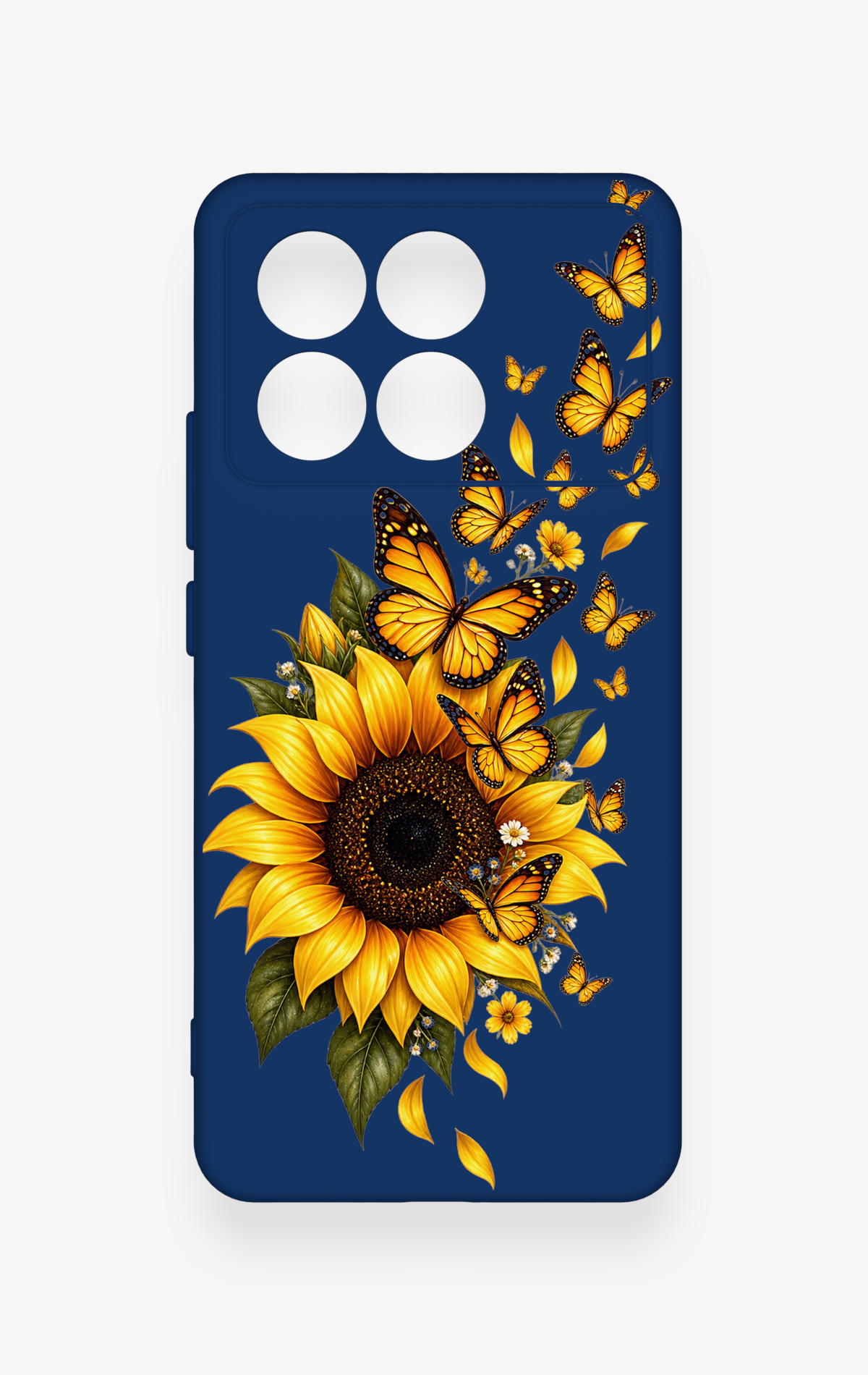 Poco X6 Pro Uyumlu Ayçiçeği Desenli Silikon Kılıf