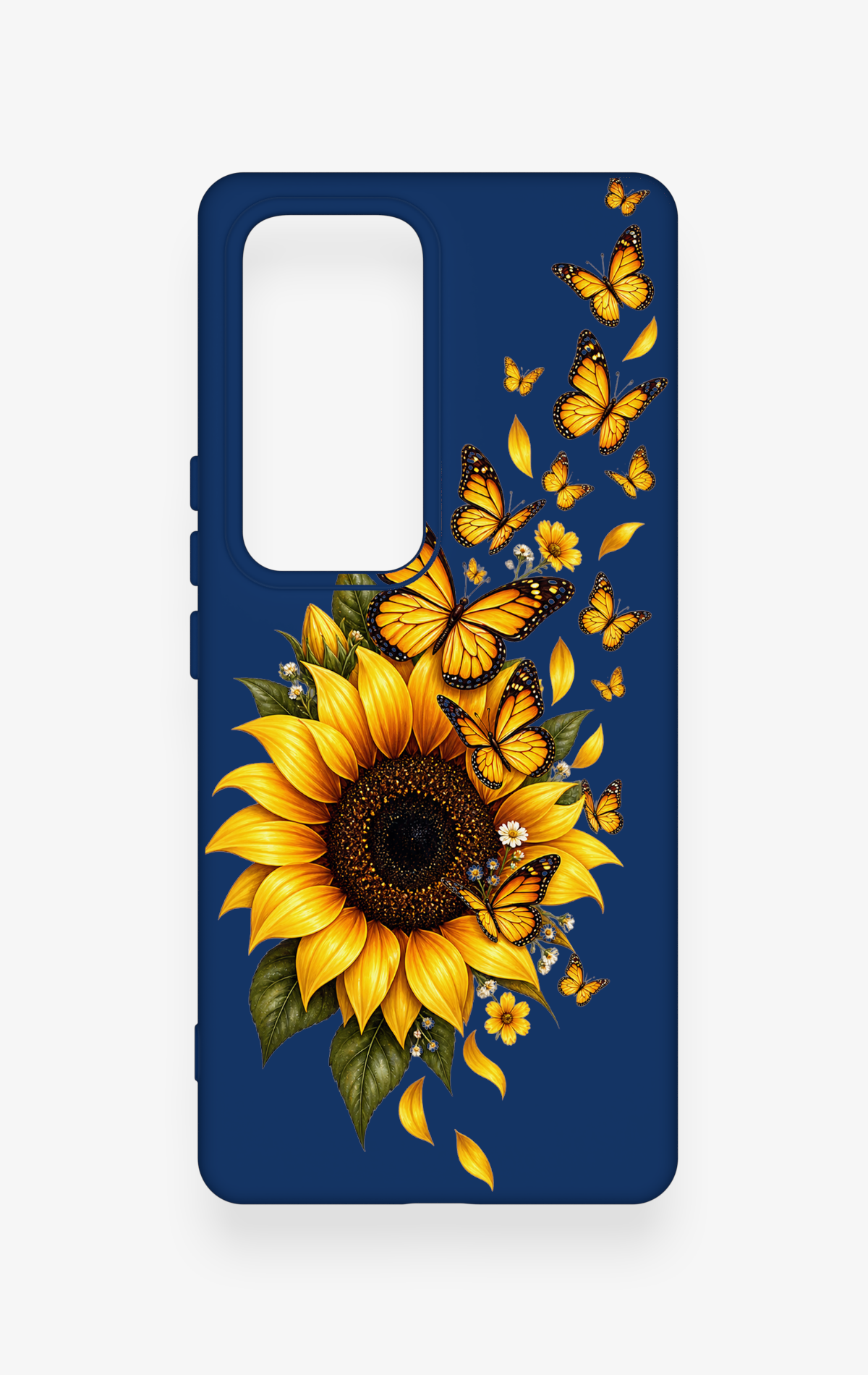 Vivo V30 Uyumlu Ayçiçeği Desenli Silikon Kılıf