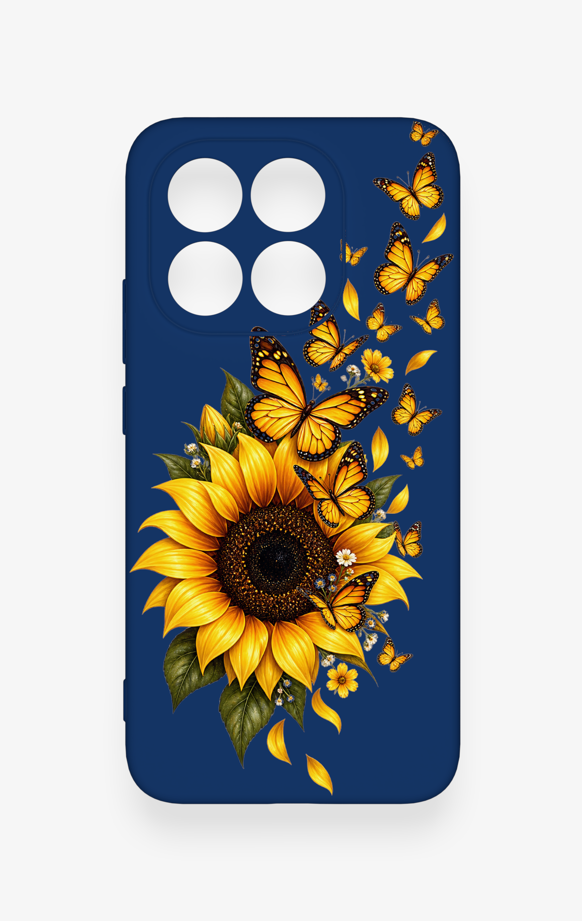 Mi 15T 5G Uyumlu Ayçiçeği Desenli Silikon Kılıf