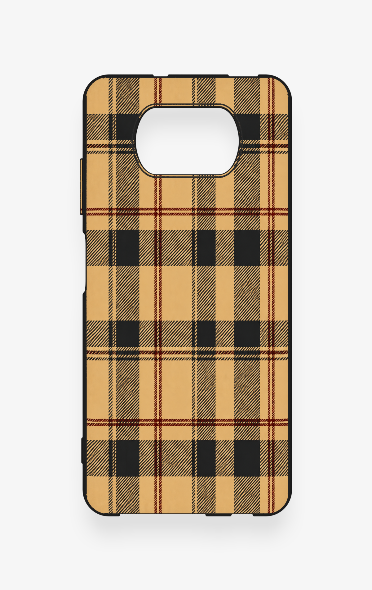 Poco X3 Uyumlu Burberry Ekose Desenli Silikon Kılıf