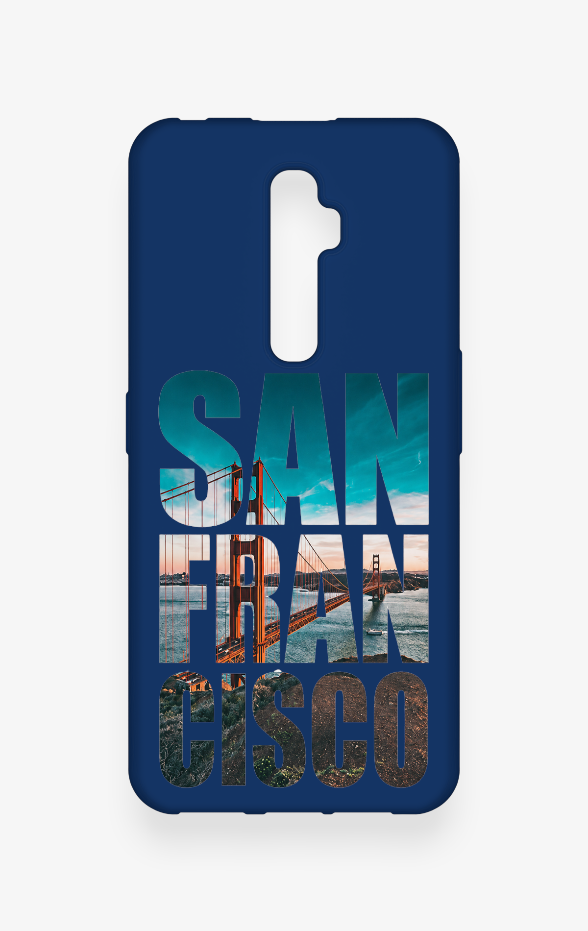 Oppo Reno 2Z Uyumlu San Francisco Desenli Silikon Kılıf