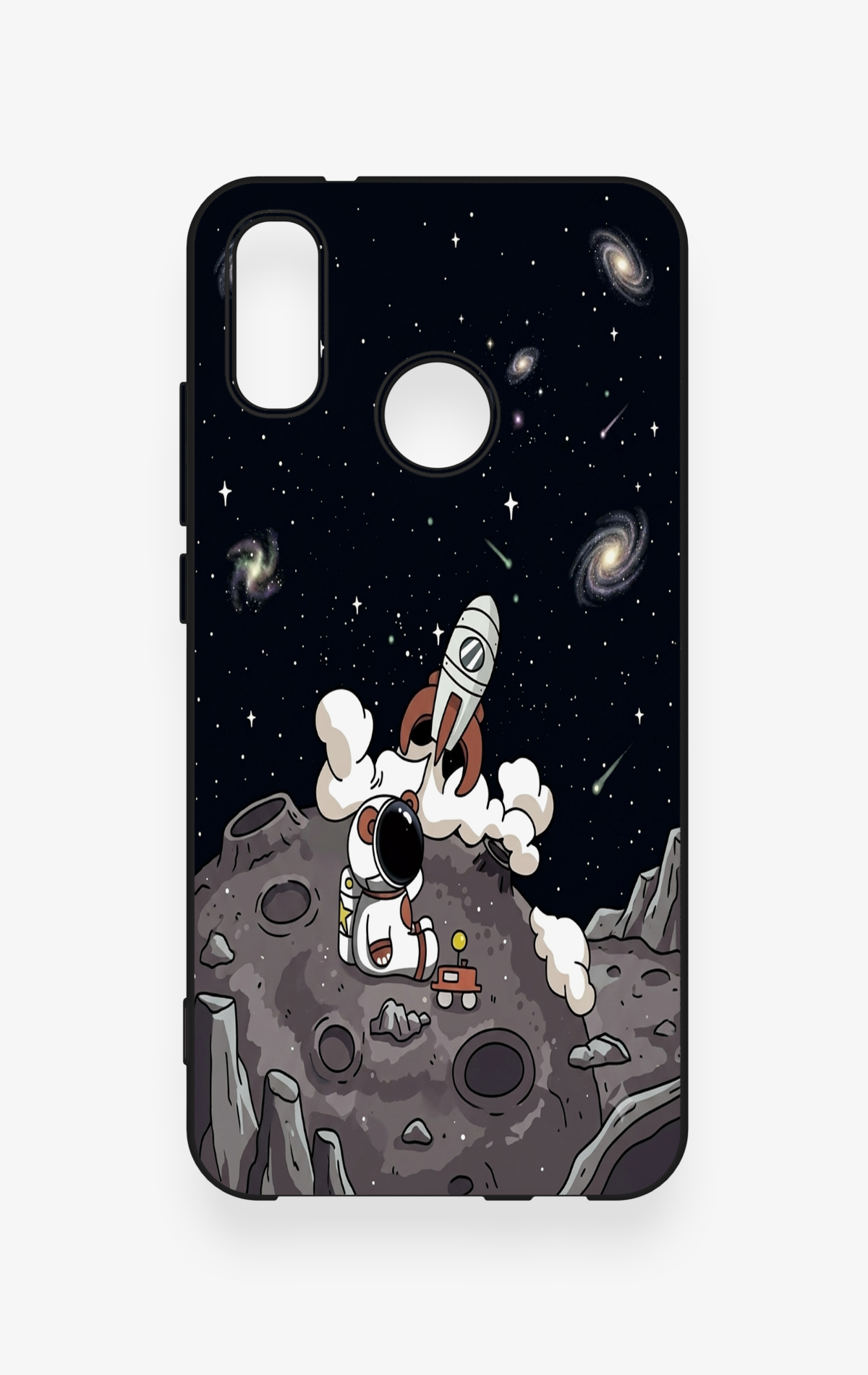 Huawei P20 Lite Uyumlu Uzay Astronot Desenli Silikon Kılıf