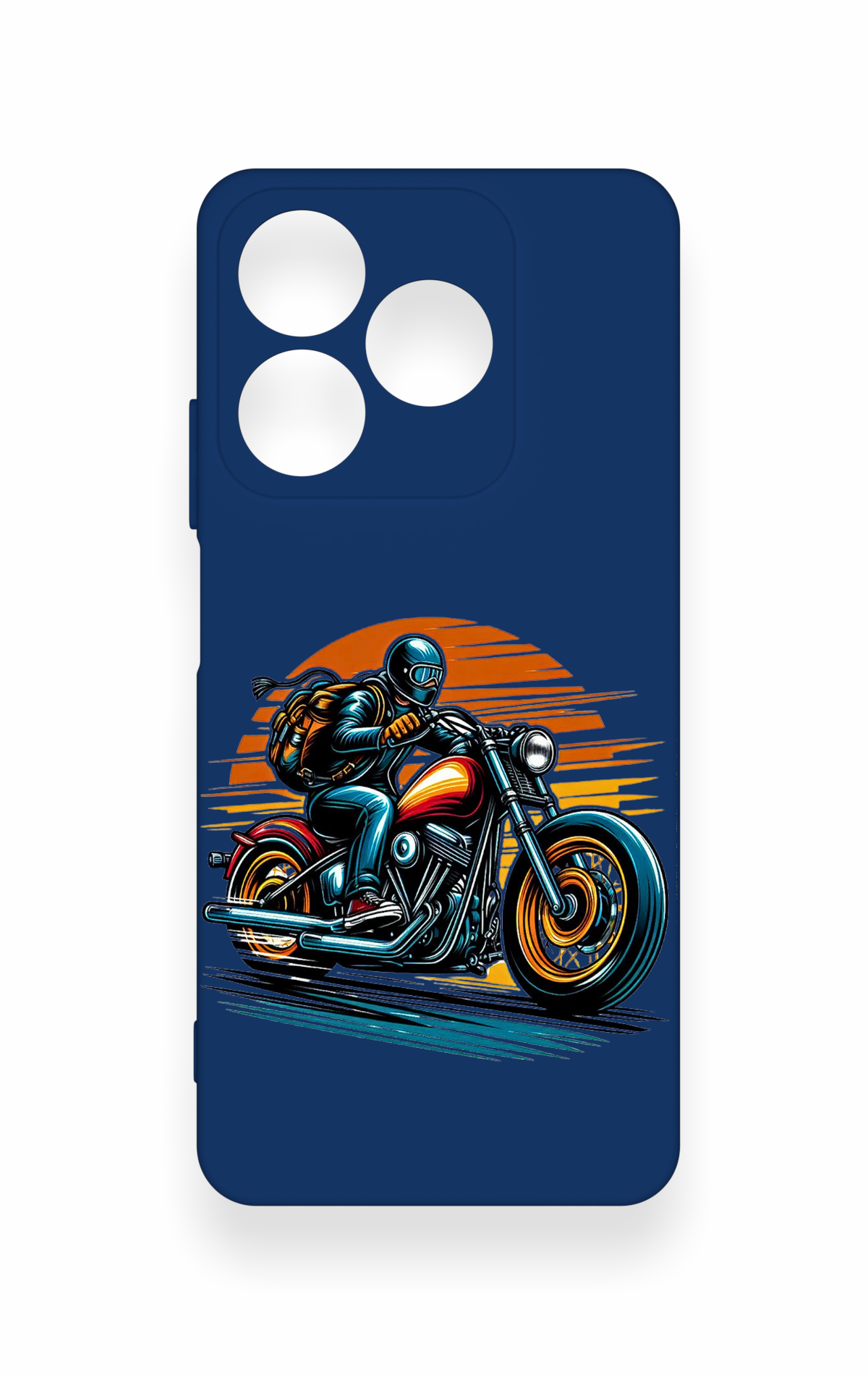 Realme C63 Uyumlu Moto Rider Desenli Silikon Kılıf