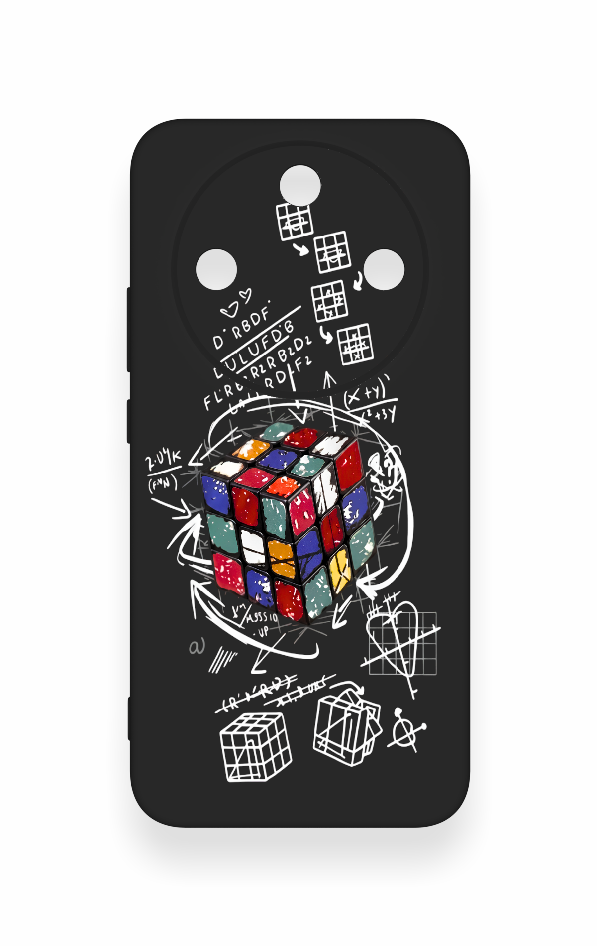 Honor Magic 8 Lite Uyumlu Rubik Küb Desenli Silikon Kılıf