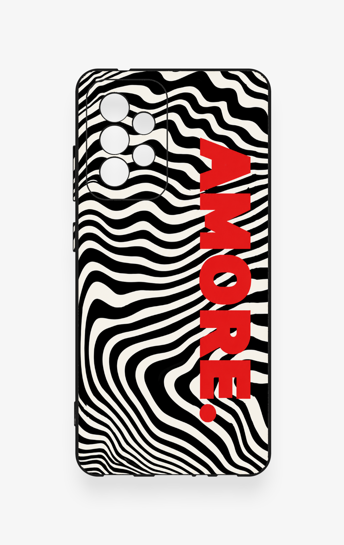 Samsung A52 Uyumlu Zebra Amore Desenli Silikon Kılıf