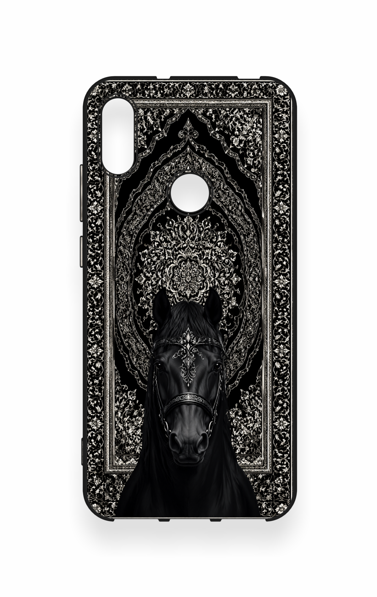 Huawei Y6 2019 Uyumlu Etnik At Figürü Desenli Silikon Kılıf
