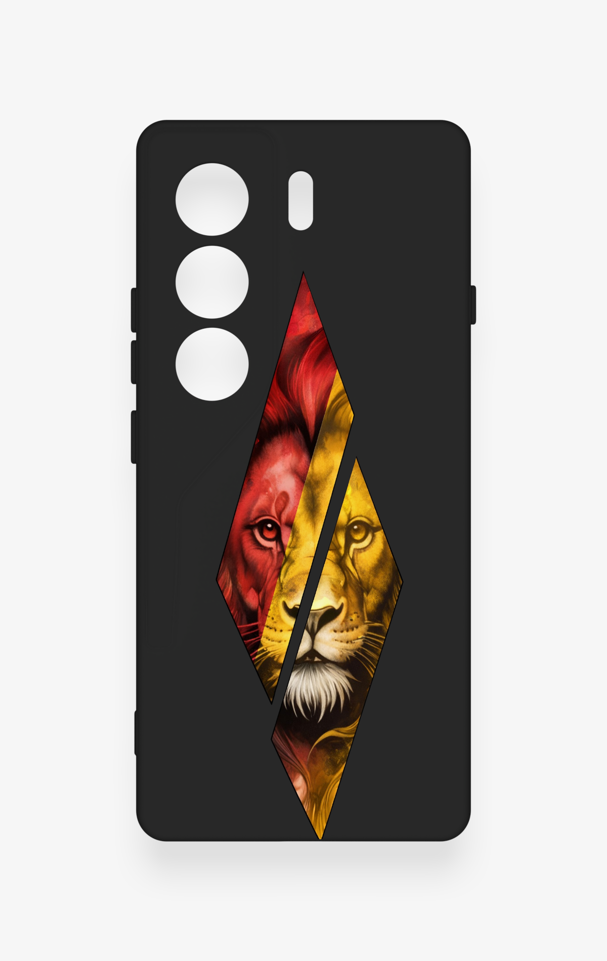 Tecno Camon 40 4G Uyumlu Kesik Aslan Desenli Silikon Kılıf