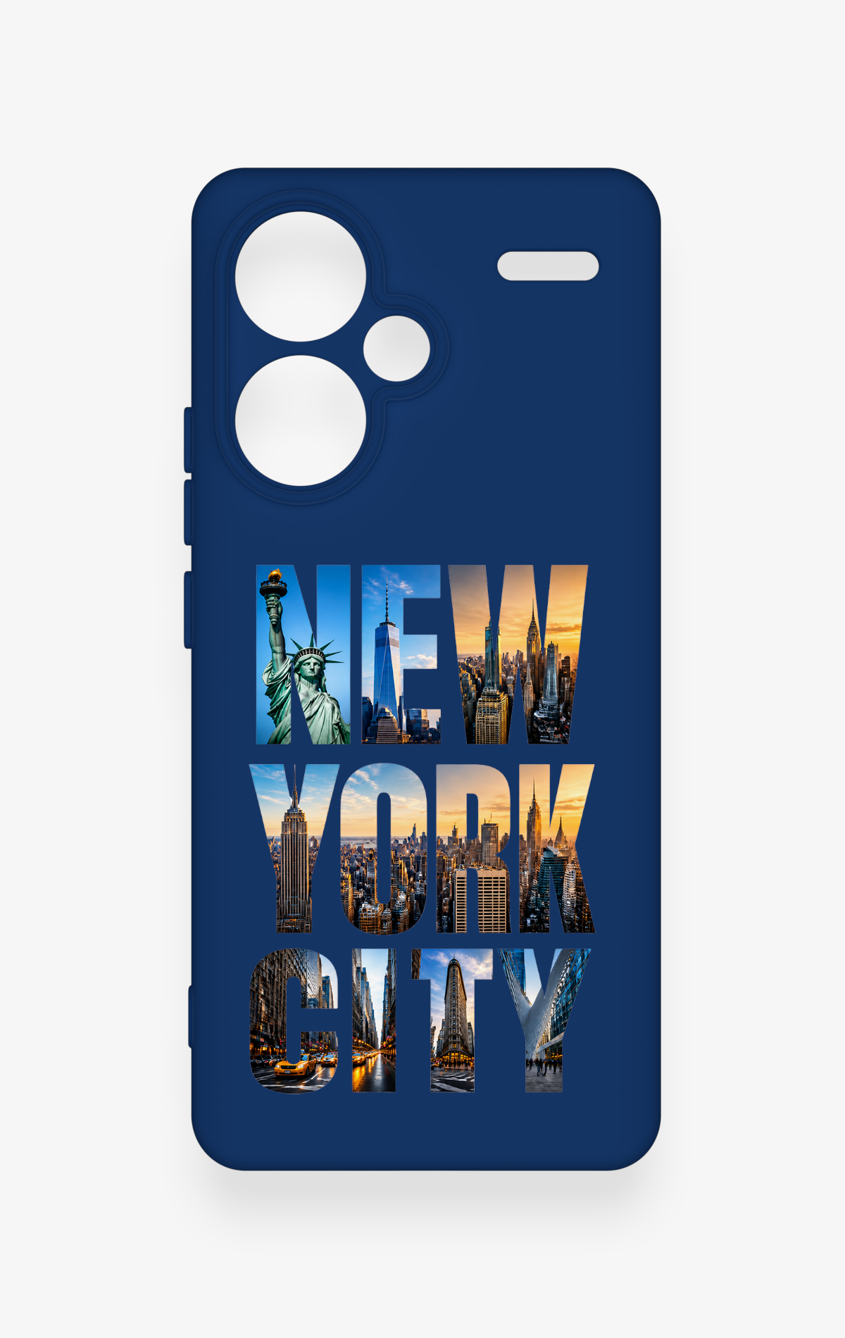 Redmi Note 13 Pro Plus Uyumlu New York City Desenli Silikon Kılıf