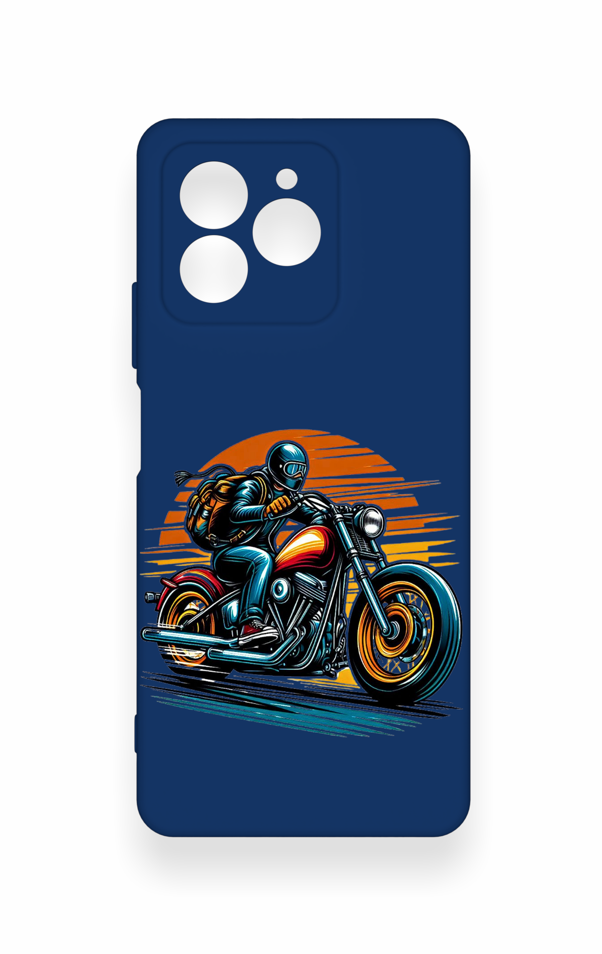Omix X7 Uyumlu Moto Rider Desenli Silikon Kılıf
