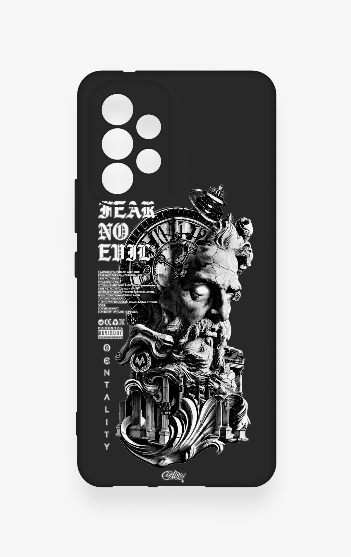 Samsung A53 Uyumlu Fear No Evil Desenli Silikon Kılıf