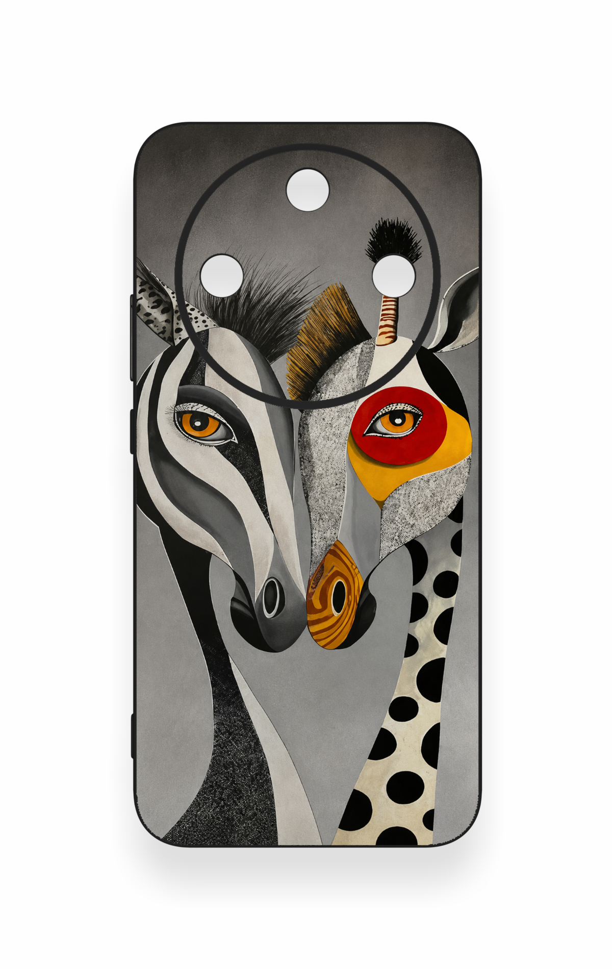 Honor Magic 8 Lite Uyumlu Zebra ve Zürafa Desenli Silikon Kılıf