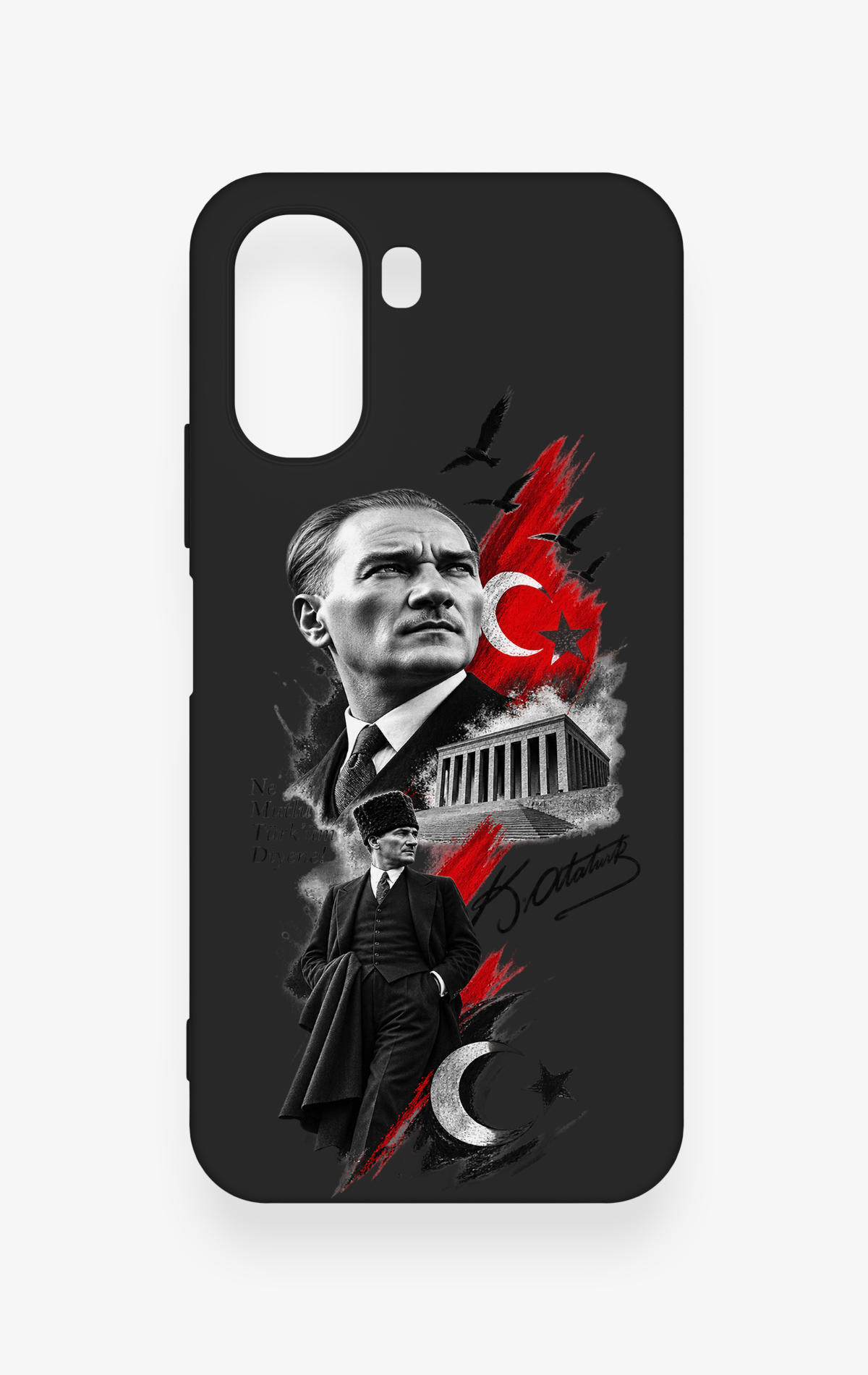 Oppo A6T Uyumlu Atatürk Anıtkabir Desenli Silikon Kılıf