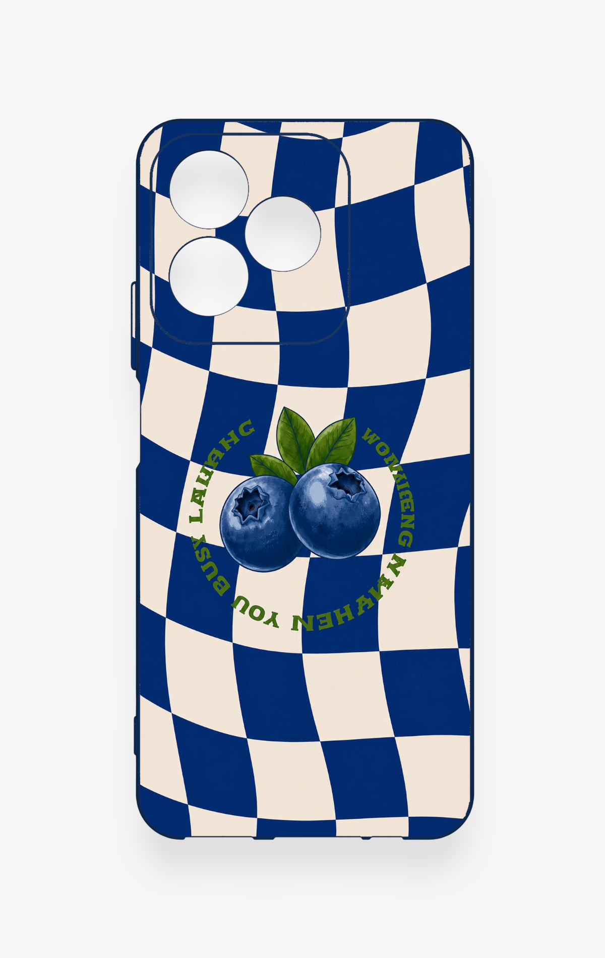 Realme C53 Uyumlu Yaban Mersini Desenli Silikon Kılıf