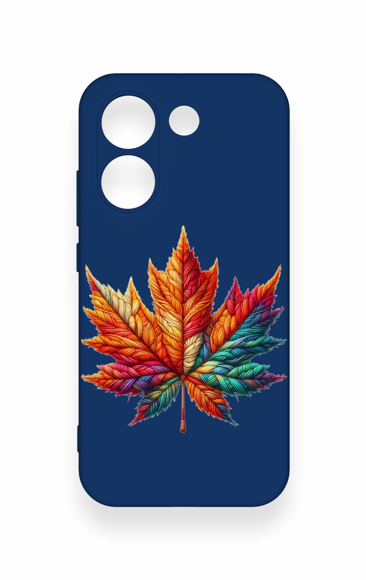 Poco X8 Pro Uyumlu Renkli Yaprak Desenli Silikon Kılıf