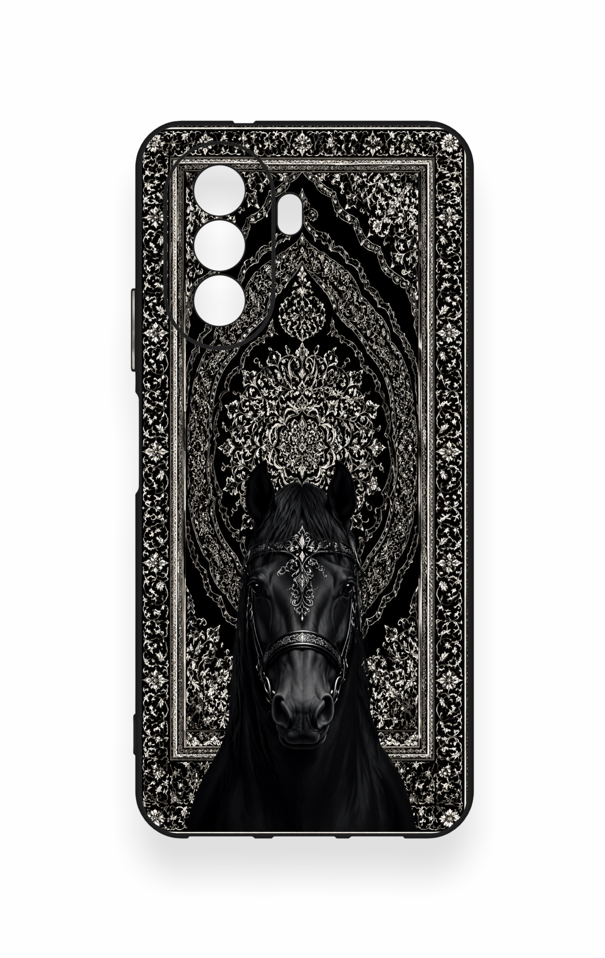 Huawei Nova Y70 Uyumlu Etnik At Figürü Desenli Silikon Kılıf