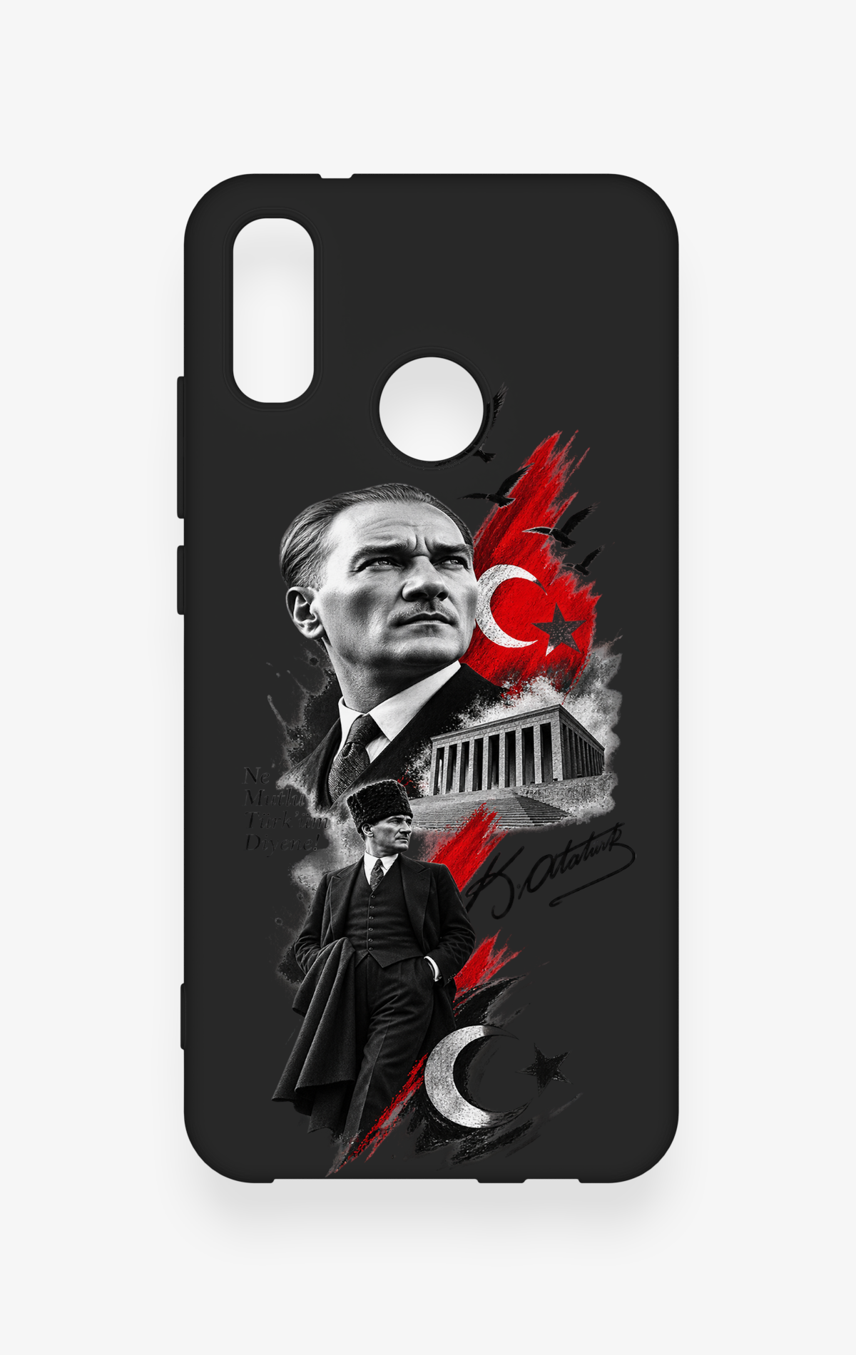 Huawei P20 Lite Uyumlu Atatürk Anıtkabir Desenli Silikon Kılıf