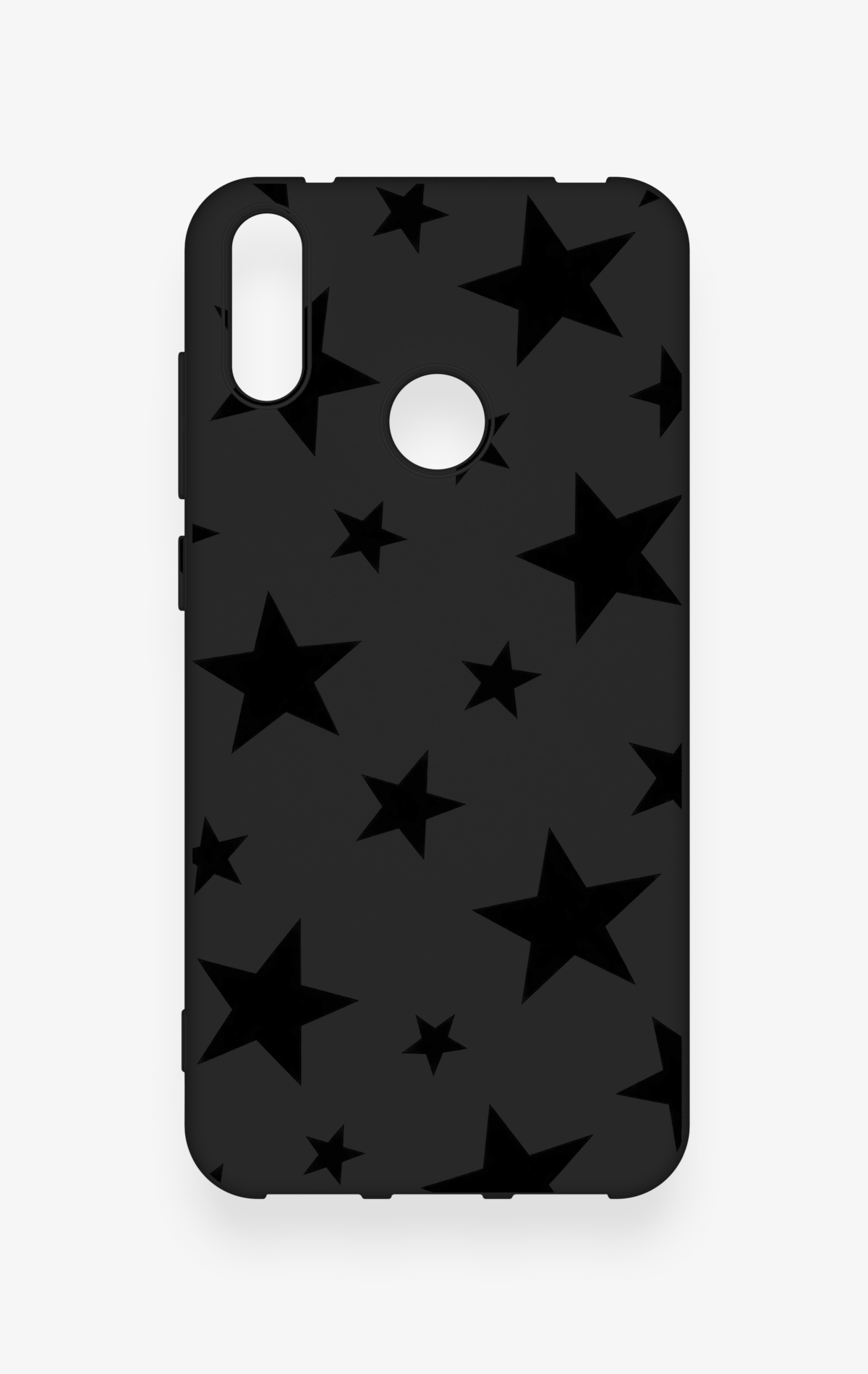 Huawei Y7 2019 Uyumlu Siyah Star Desenli Silikon Kılıf