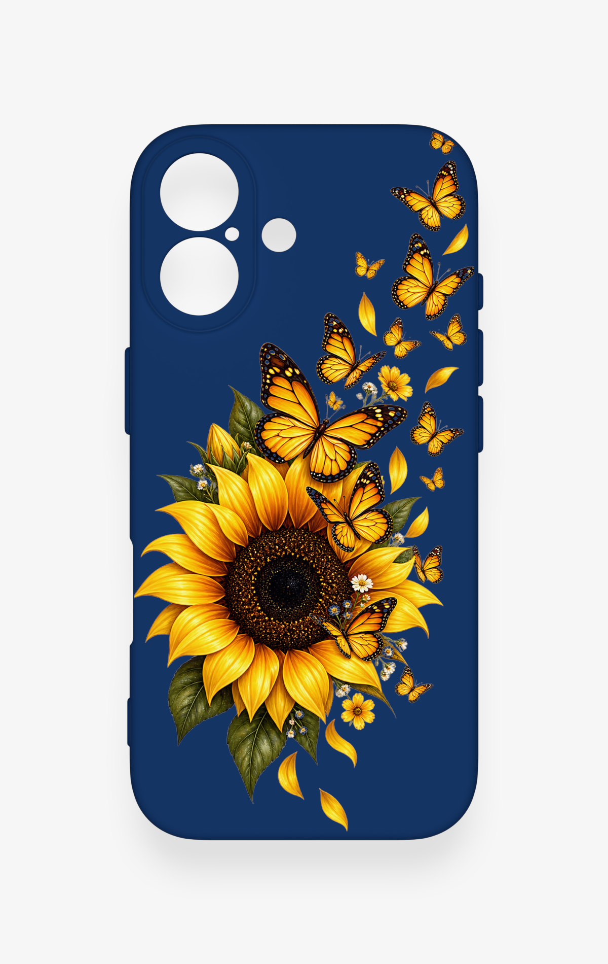 iPhone 17 Uyumlu Ayçiçeği Desenli Silikon Kılıf