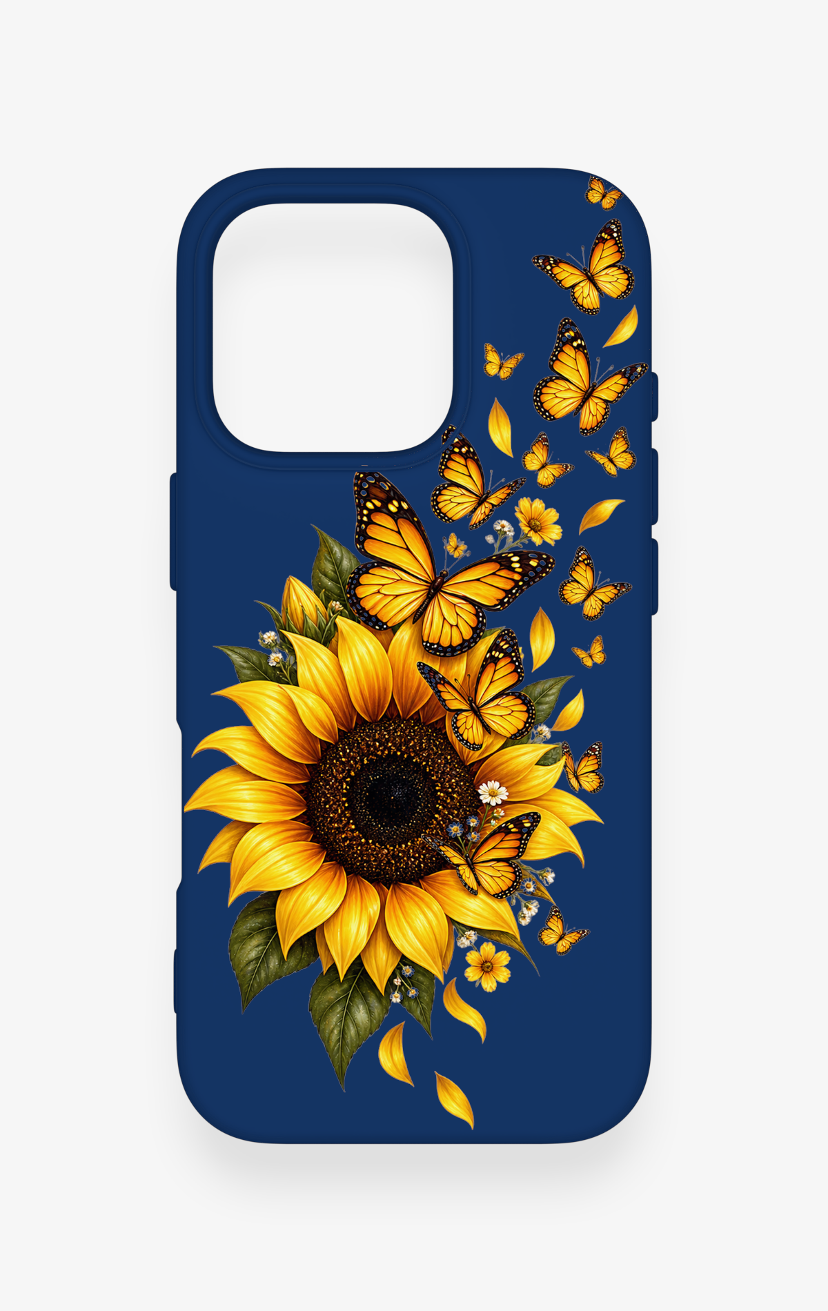 iPhone 16 Pro Uyumlu Ayçiçeği Desenli Silikon Kılıf