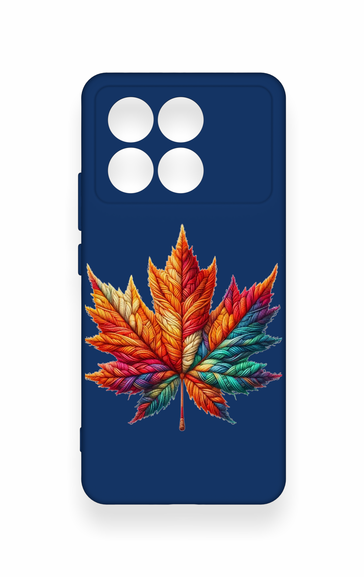 Poco X6 Pro Uyumlu Renkli Yaprak Desenli Silikon Kılıf