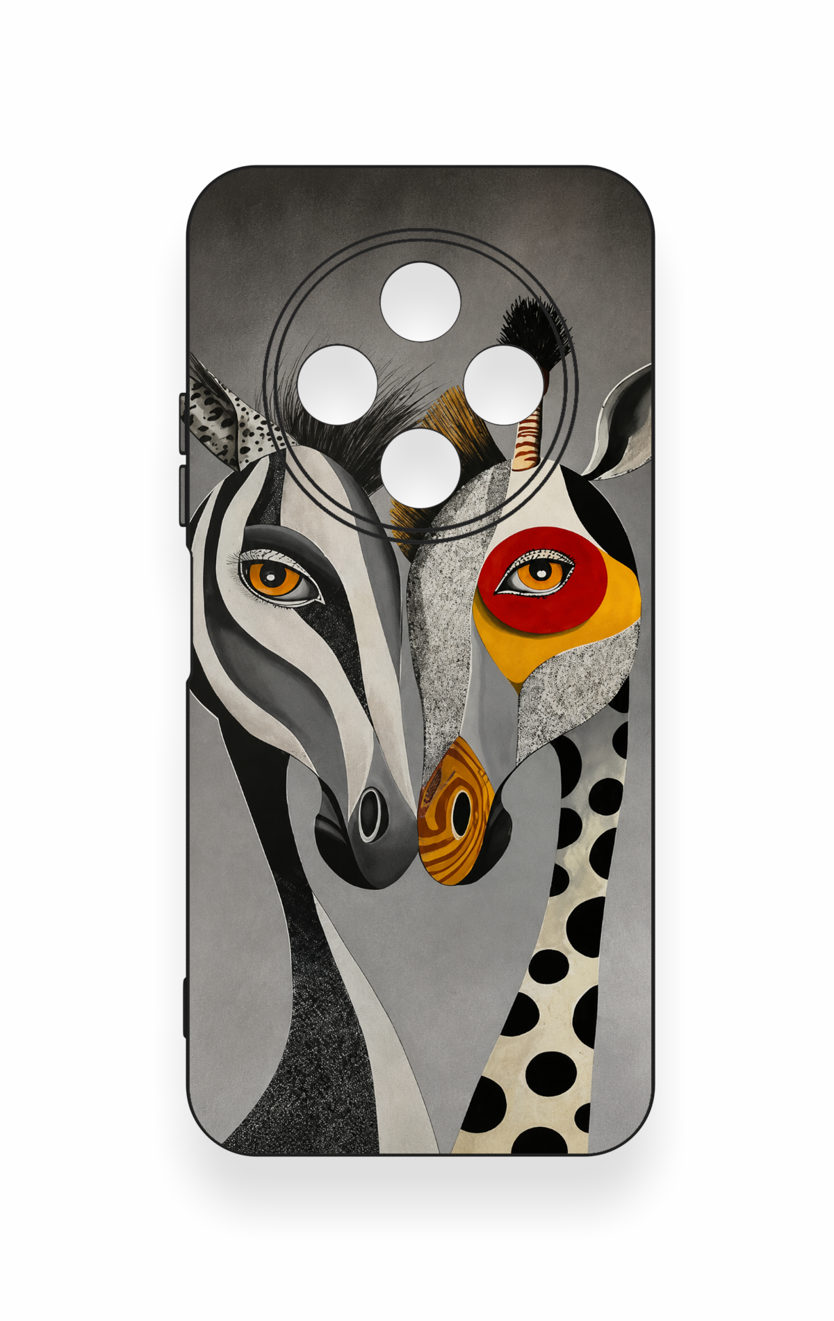 Tecno Spark 30C Uyumlu Zebra ve Zürafa Desenli Silikon Kılıf