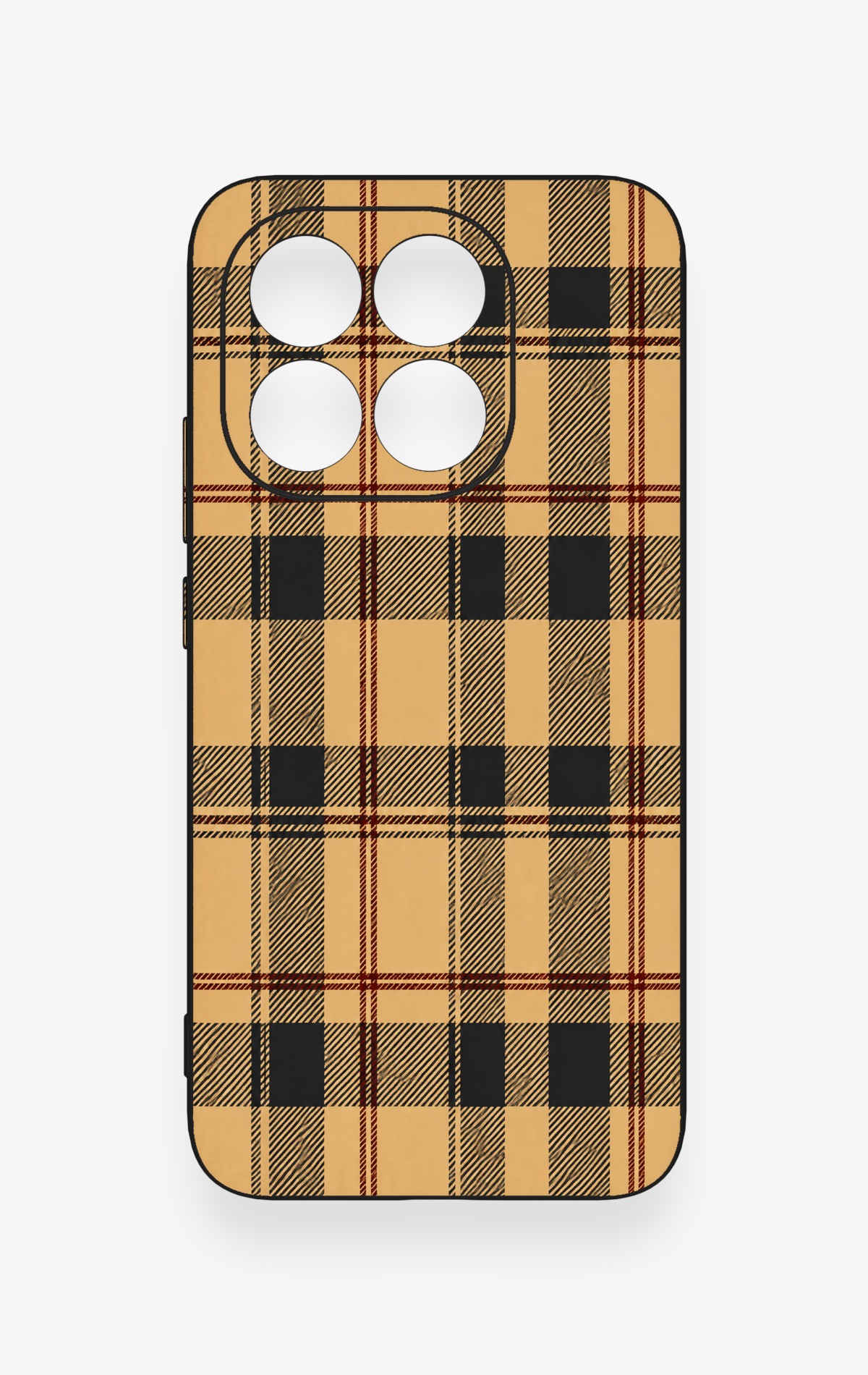 Mi 15T 5G Uyumlu Burberry Ekose Desenli Silikon Kılıf