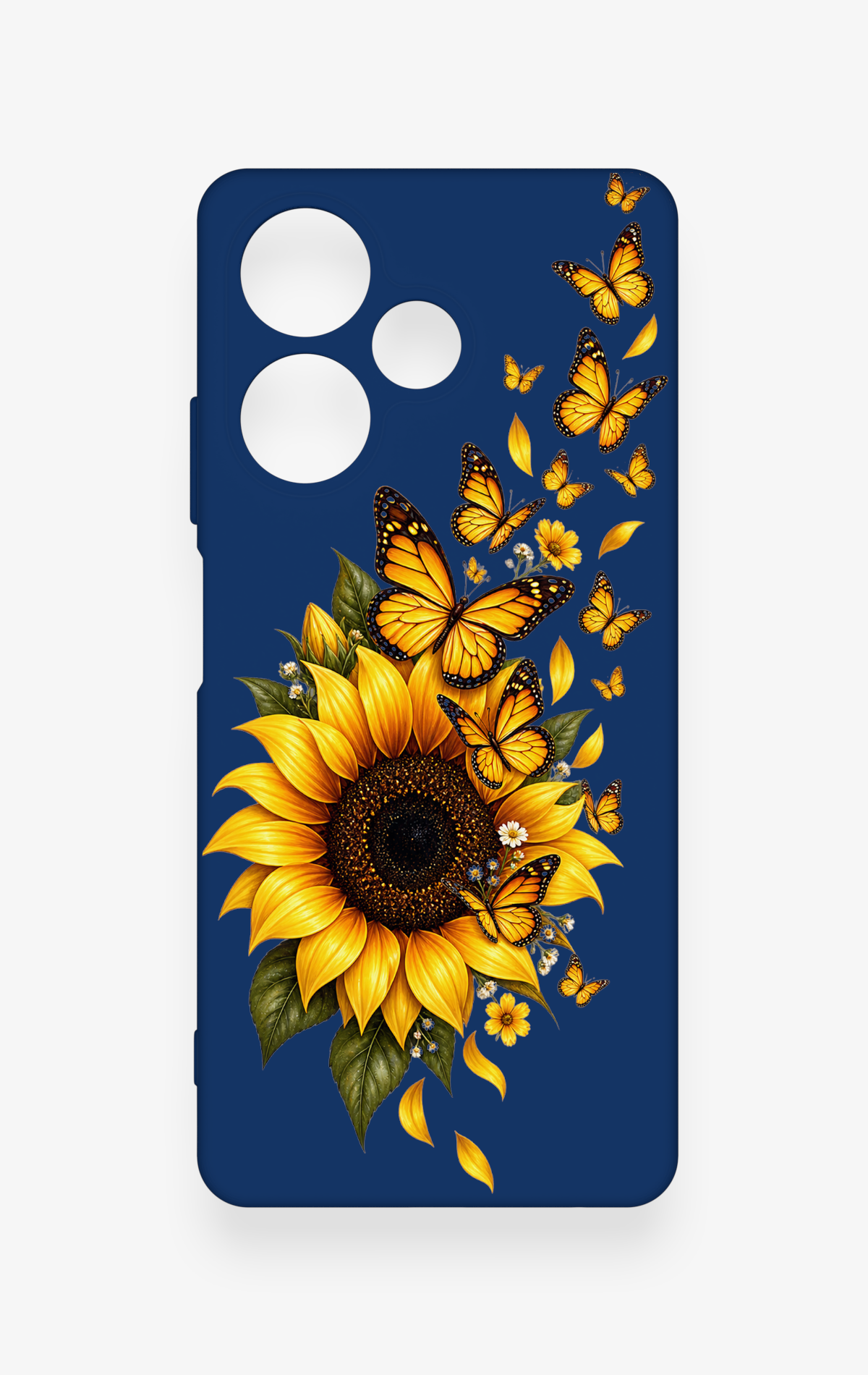 İnfinix Hot 30 Uyumlu Ayçiçeği Desenli Silikon Kılıf