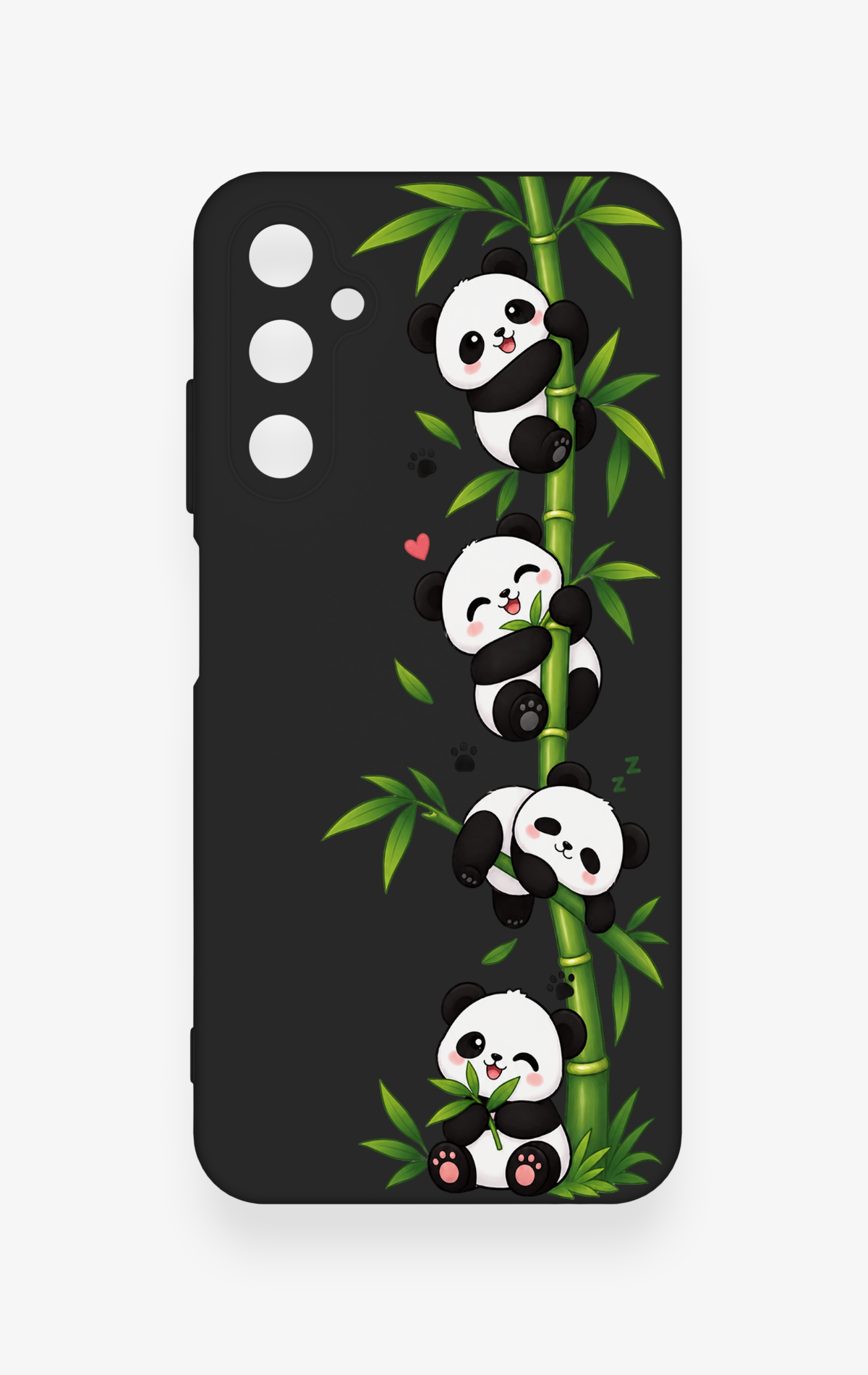 Samsung A05s Uyumlu Sevimli Panda Bambu Desenli Silikon Kılıf