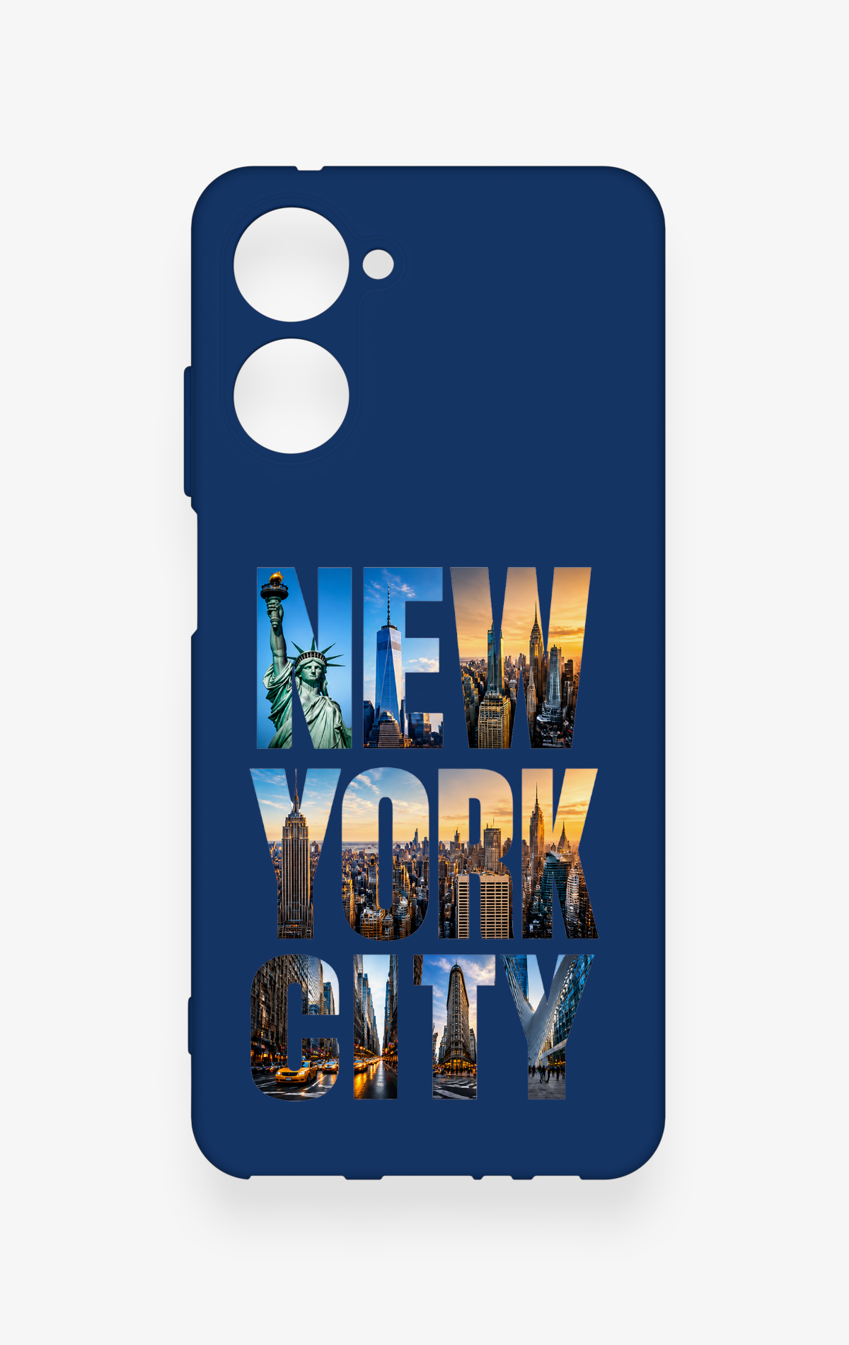 Realme 10 Uyumlu New York City Desenli Silikon Kılıf
