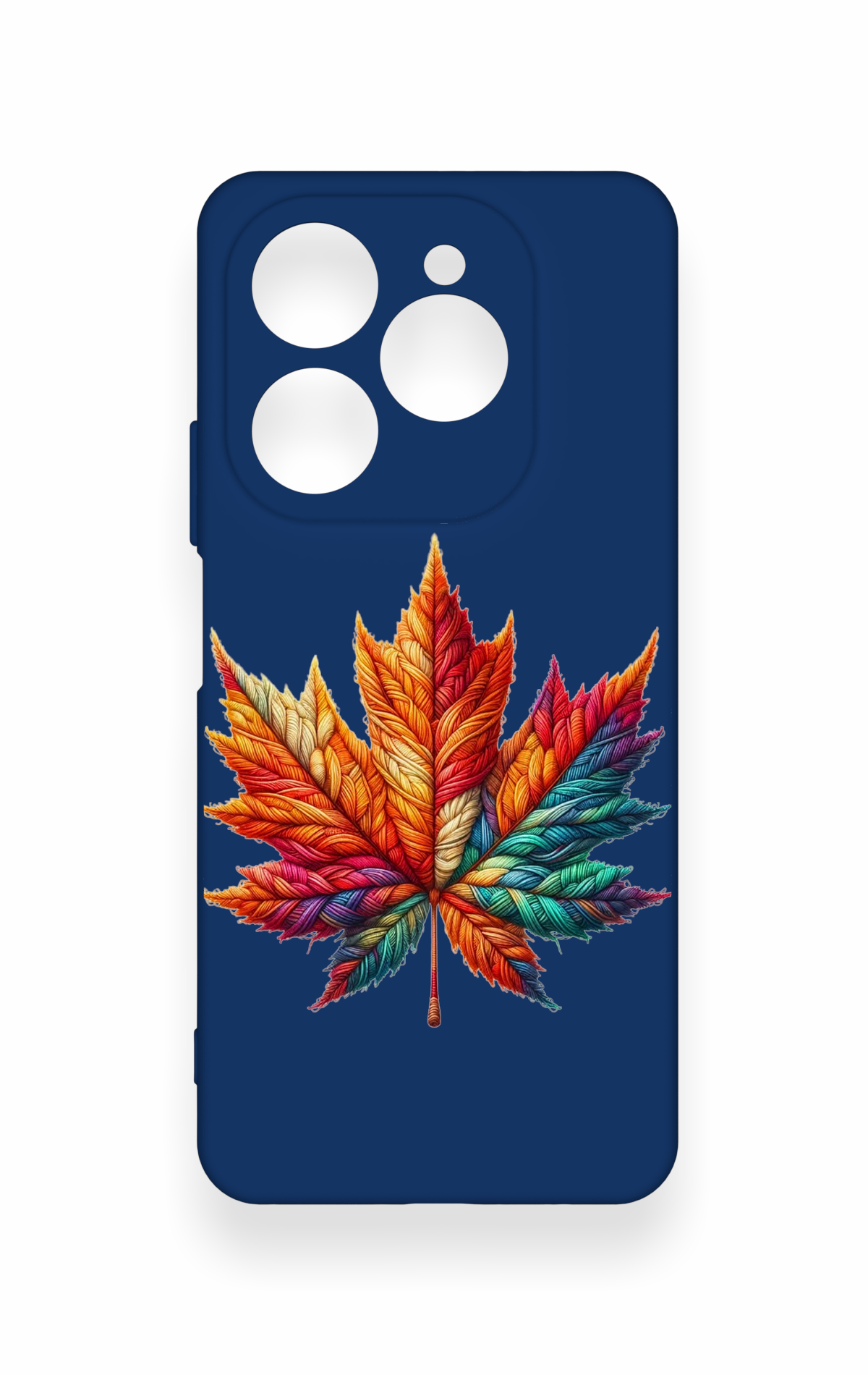 Tecno Spark 20 Pro Uyumlu Renkli Yaprak Desenli Silikon Kılıf