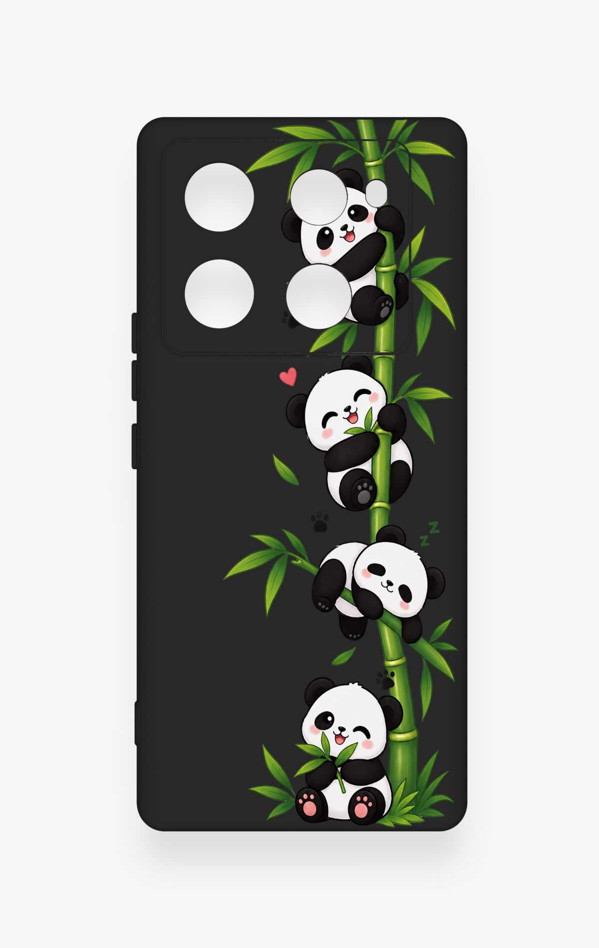 İnfinix Note 40 Pro Uyumlu Sevimli Panda Bambu Desenli Silikon Kılıf