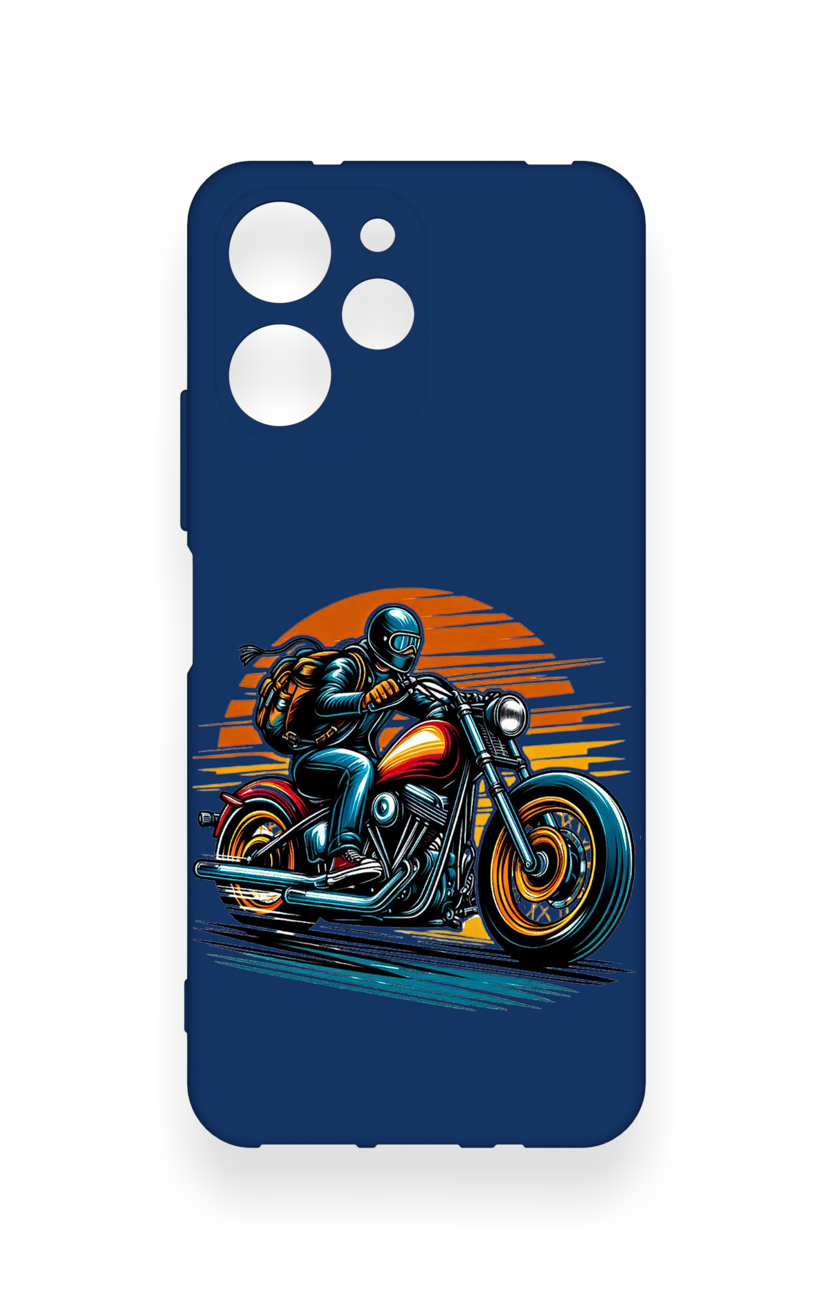 Redmi 12 Uyumlu Moto Rider Desenli Silikon Kılıf