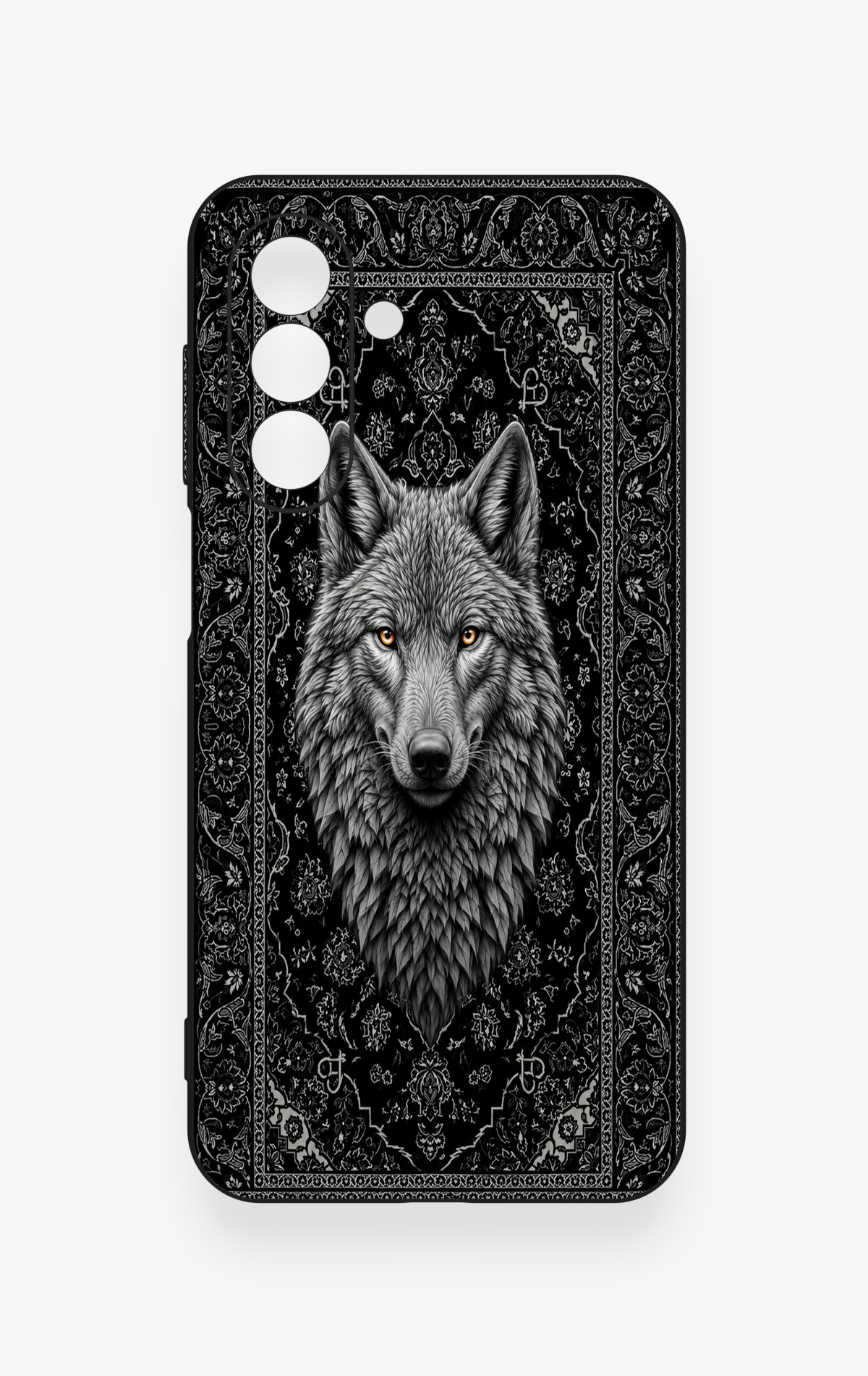 Samsung A17 Uyumlu Etnik Kurt Desenli Silikon Kılıf