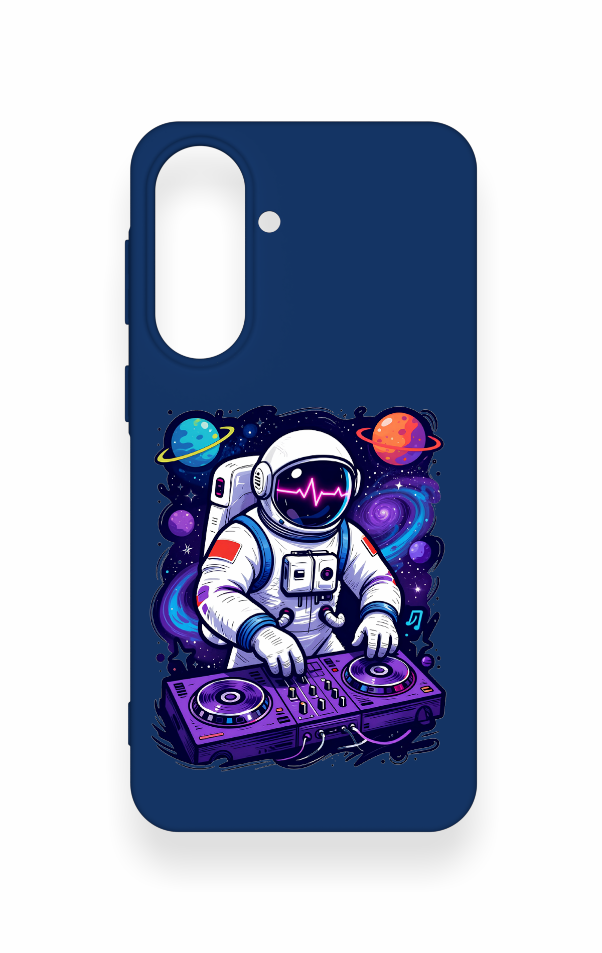 Samsung A37 Uyumlu Astronot DJ Desenli Silikon Kılıf