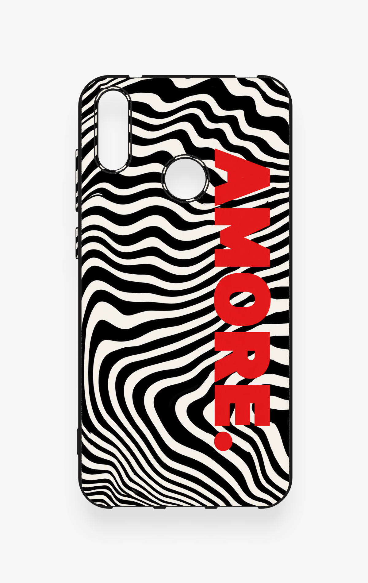 Huawei Y7 2019 Uyumlu Zebra Amore Desenli Silikon Kılıf