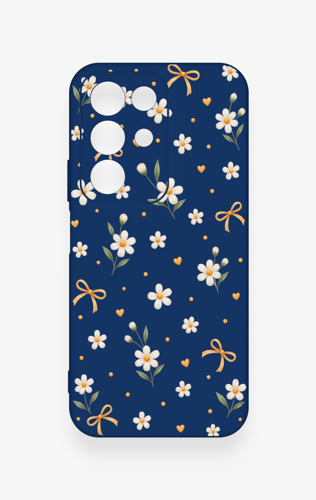 Realme C85 5G Uyumlu Papatya Fiyonk Desenli Silikon Kılıf